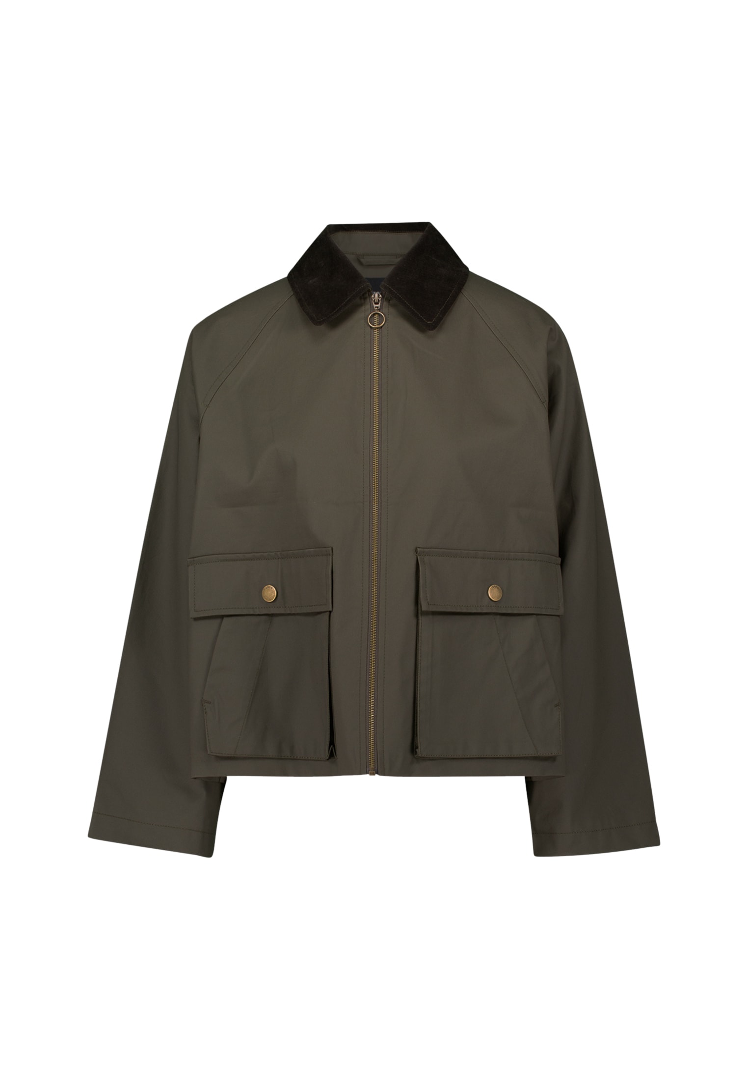 Zero Fieldjacket »zero Damen Jacke beschichtet mit Cordkragen«