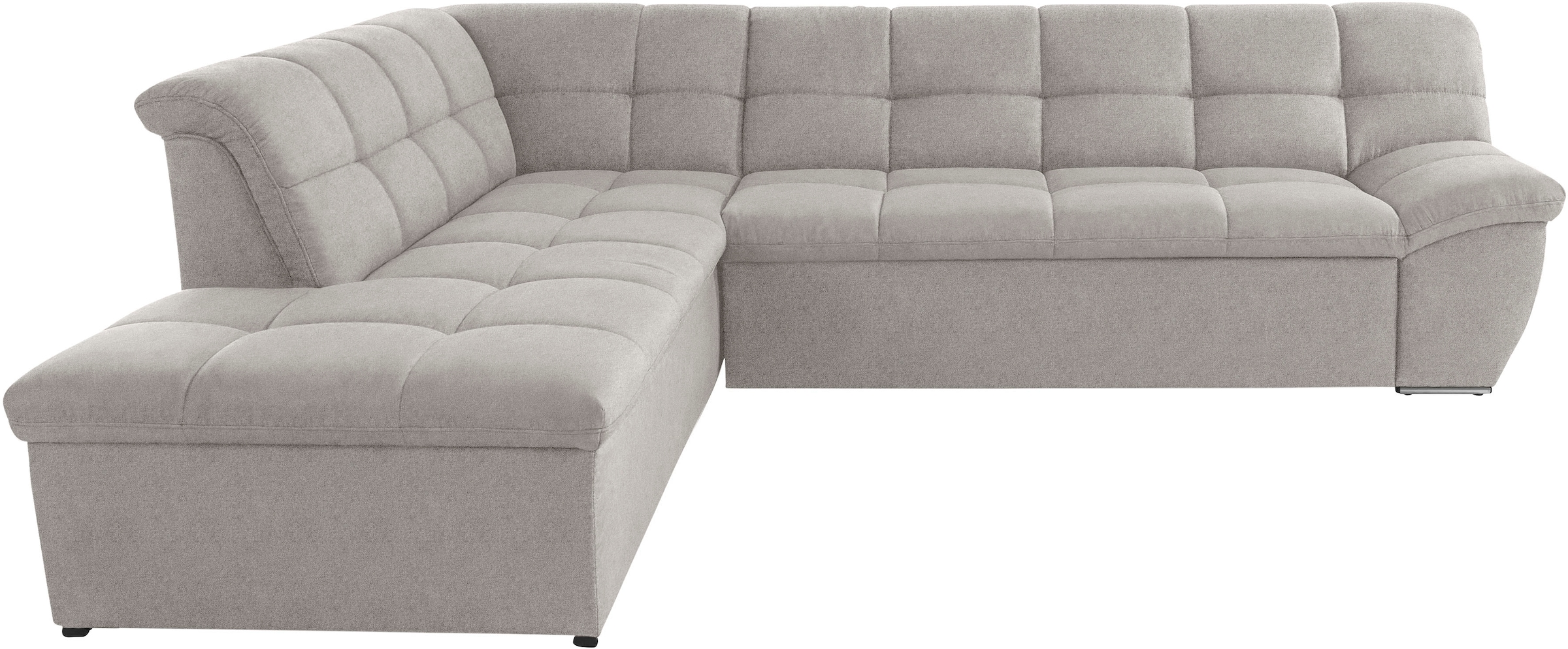DOMO collection Ecksofa »Lagoa, moderne Sitzheftung, bequem und komfortabel, L-Form«, wahlweise mit Bettfunktion, frei im Raum stellbar, große Farbvielfalt