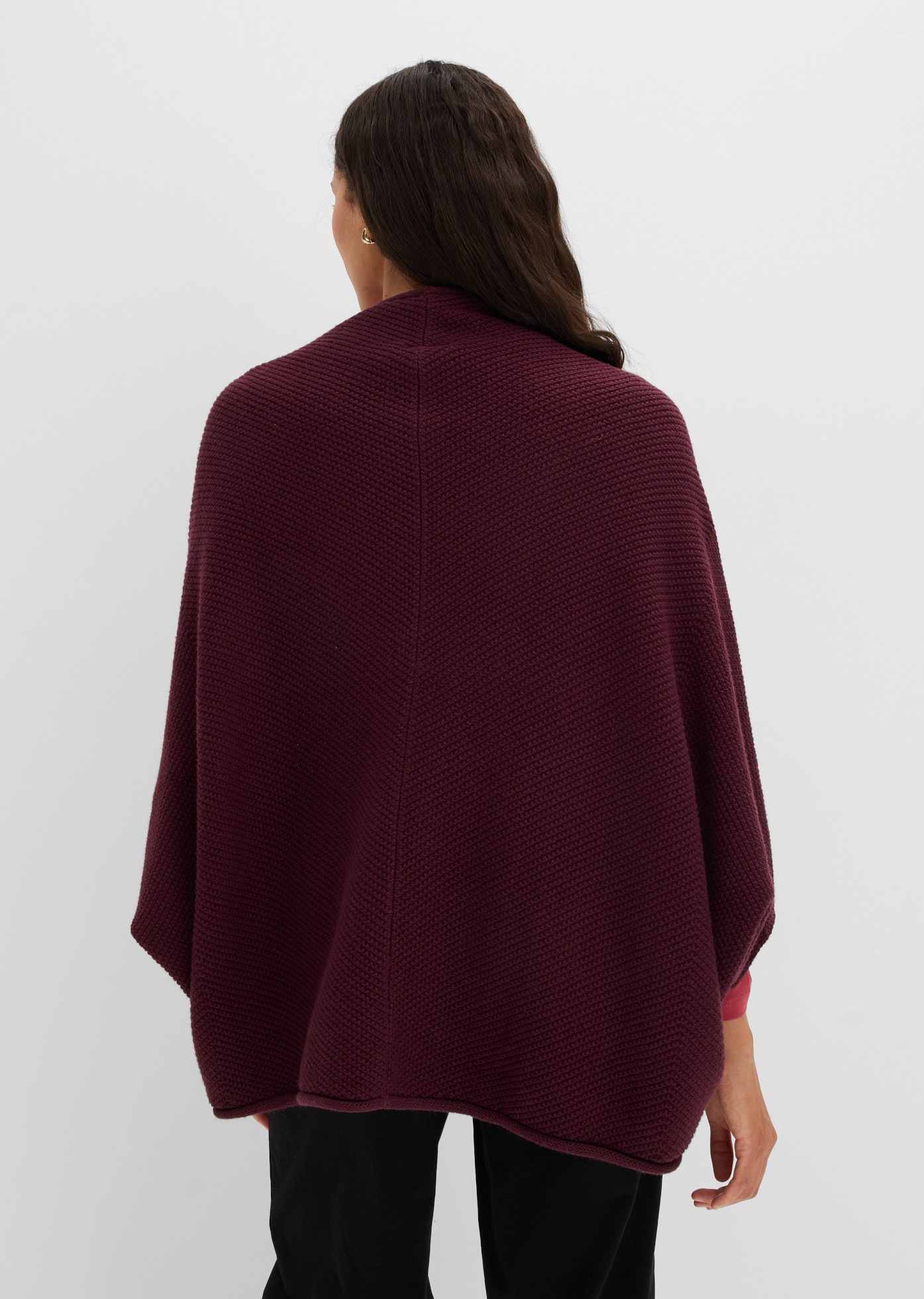 bonprix Strickjacke figur umschmeichelndes Strick-Cape-Cardigan-Design, Loose Fit