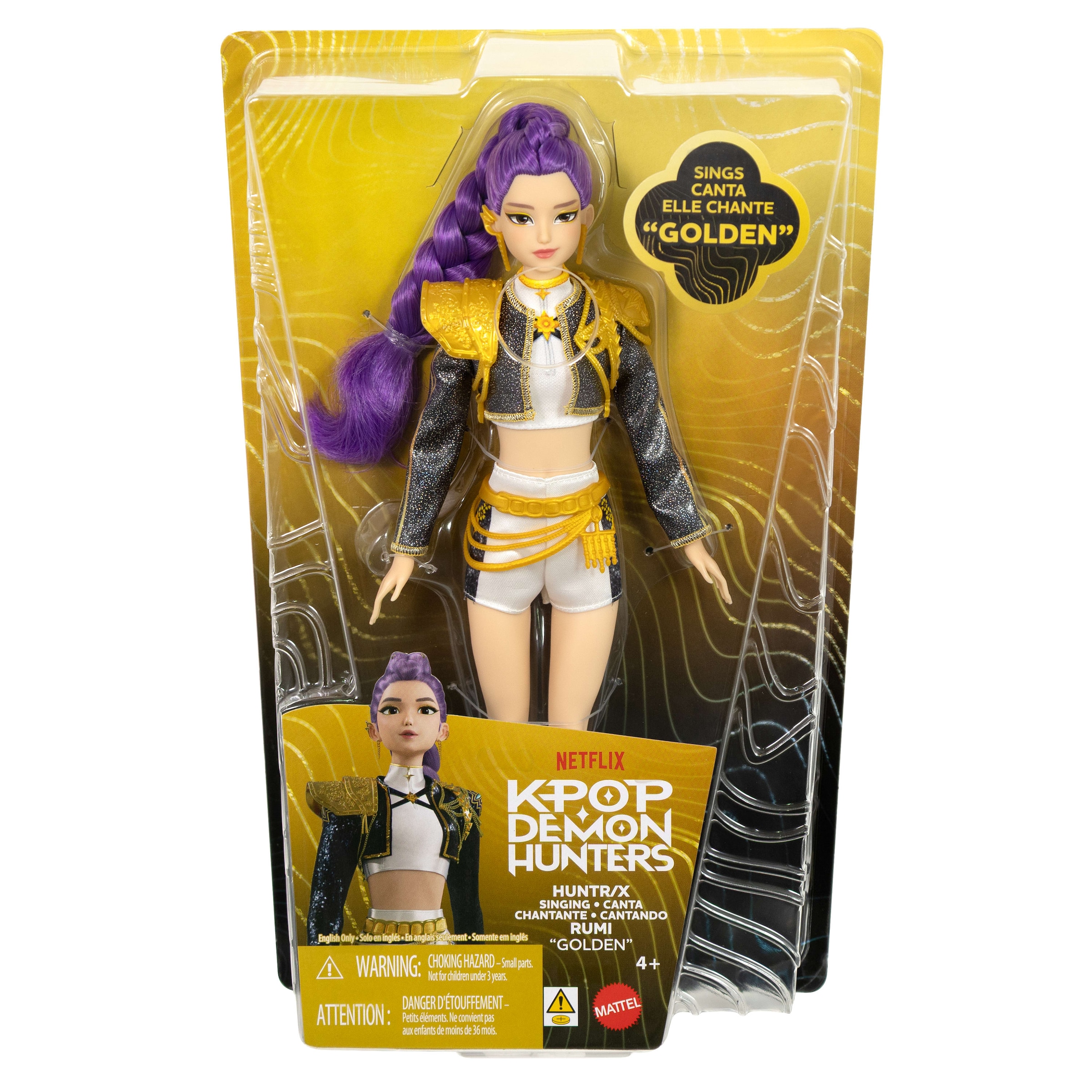 Mattel® Anziehpuppe »KPop Demon Hunters HUNTR/X Rumi „Golden“« singt den Song  „Golden“