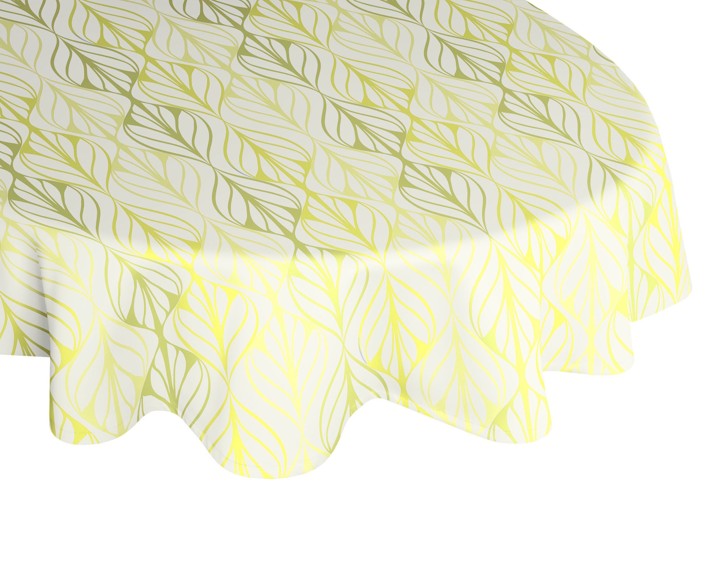 Tischdecke ADAM, B:145cm L:145cm Ø:145cm, bunt, Bio-Baumwolle, Leinen, Tischdecken, "Wave", aus Leinen und Bio-Baumwolle