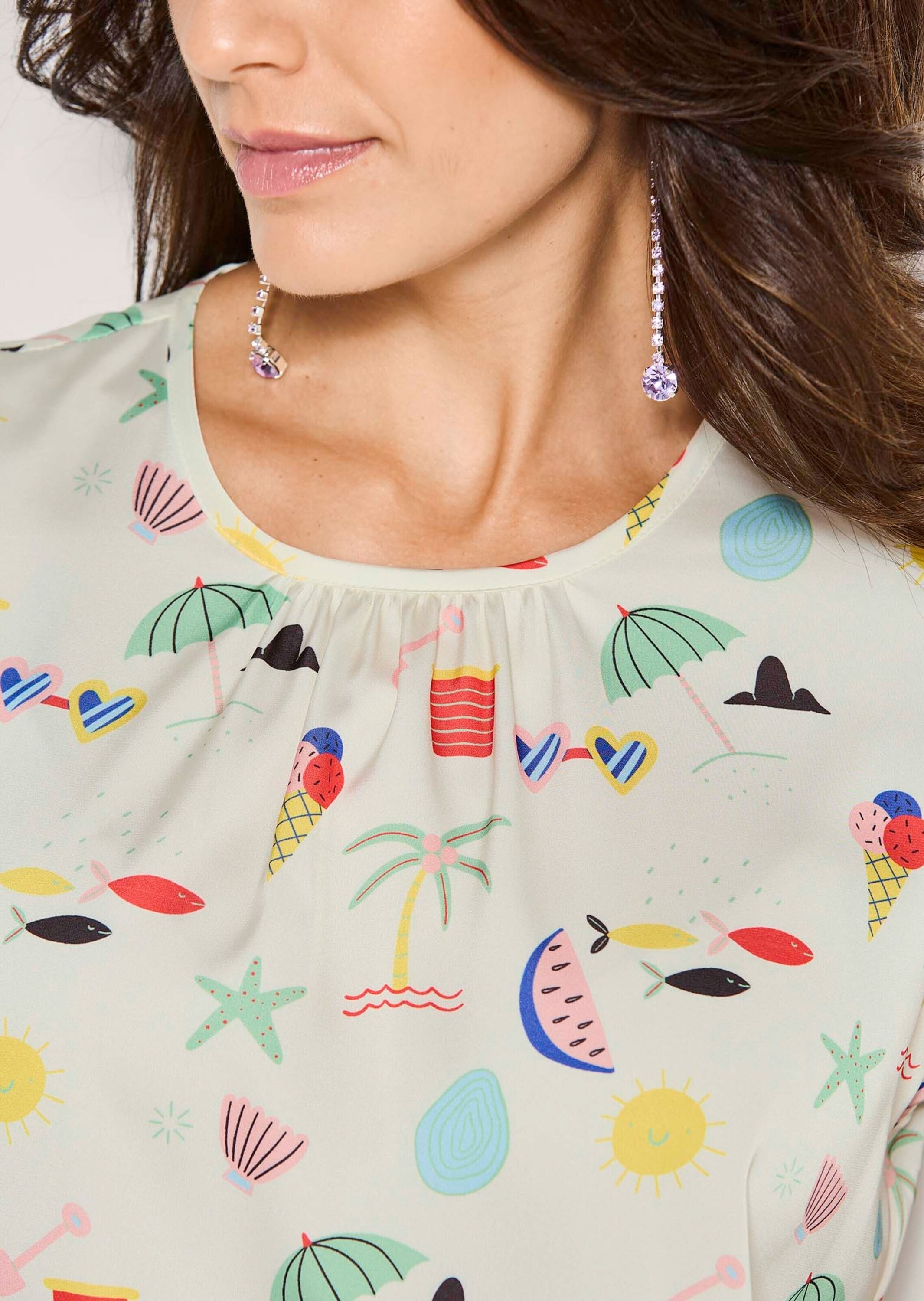 MADELEINE Shirtbluse »Blusenshirt Druckbluse mit sommerlichem Print«