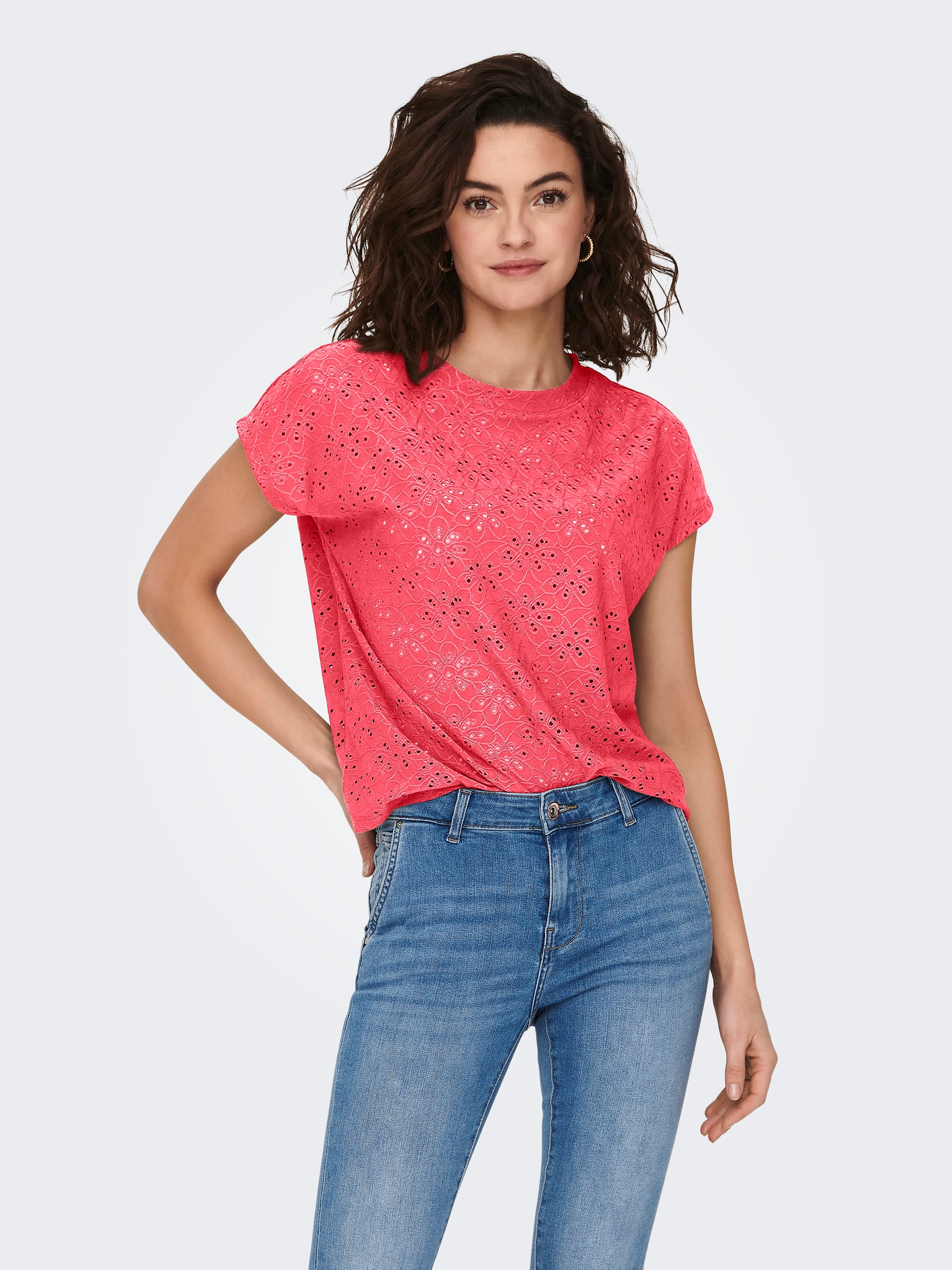 ONLY Kurzarmshirt "ONLSMILLA LIFE S/S TOP JRS NOOS" regular fit, modisch, S günstig online kaufen