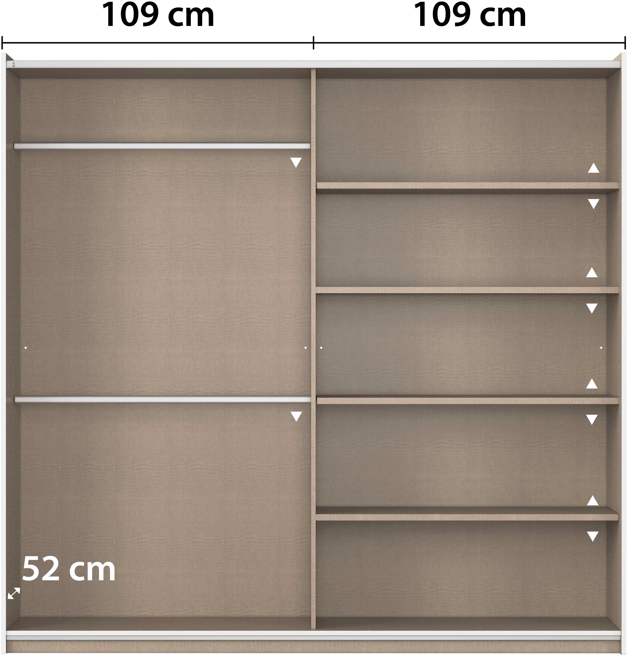 rauch Schwebetürenschrank »Kleiderschrank Schrank Garderobe TOPSELLER ASTANA OTTO´s CHOICE« 3 Ausstattungen BASIC/CLASSIC/PREMIUM, Breiten 175/218/261 cm,  mit 3 Spiegelelementen, Metallgriffleisten alufarbig MADE IN GERMANY