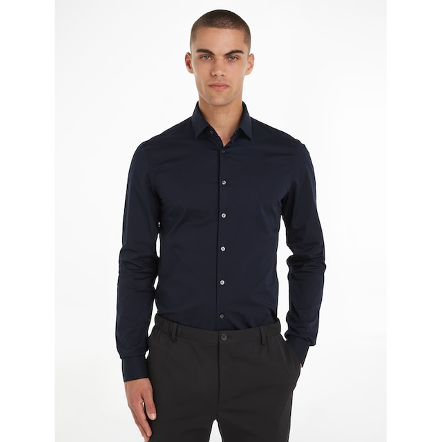 Calvin Klein Businesshemd »POPLIN STRETCH SLIM SHIRT«, mit Kentkragen ▷  kaufen | BAUR