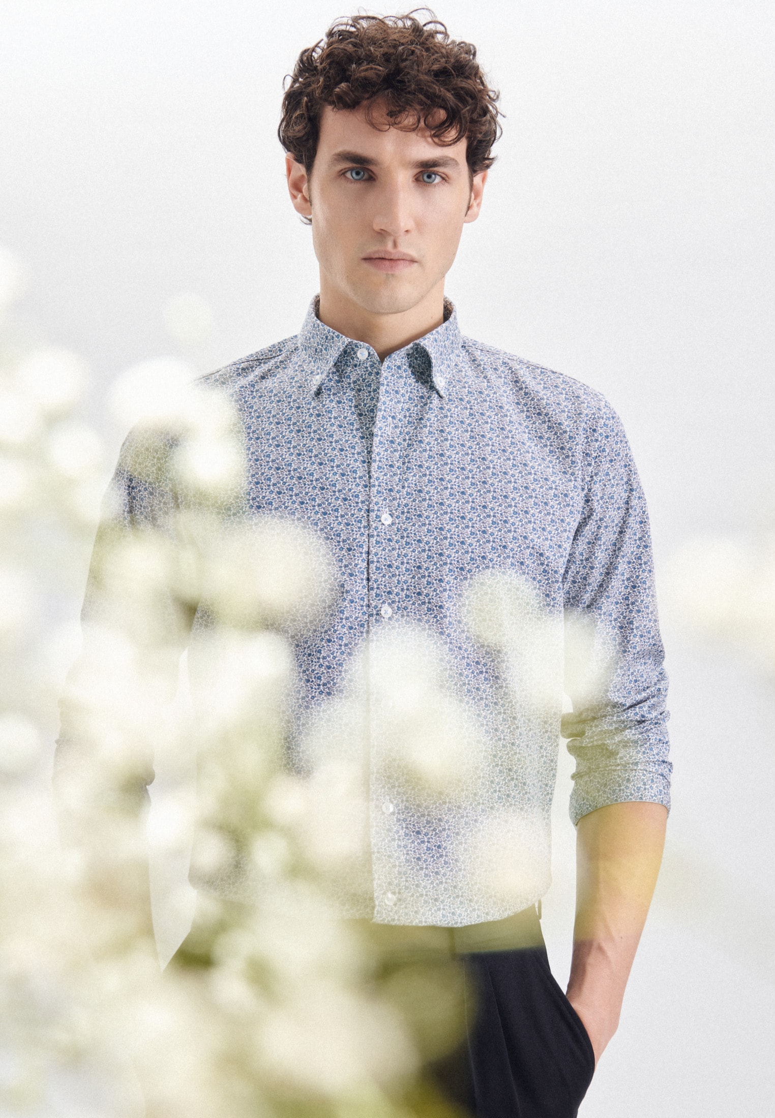 seidensticker Businesshemd »X-Slim« X-Slim 1/1 Button-Down-Kragen Druck