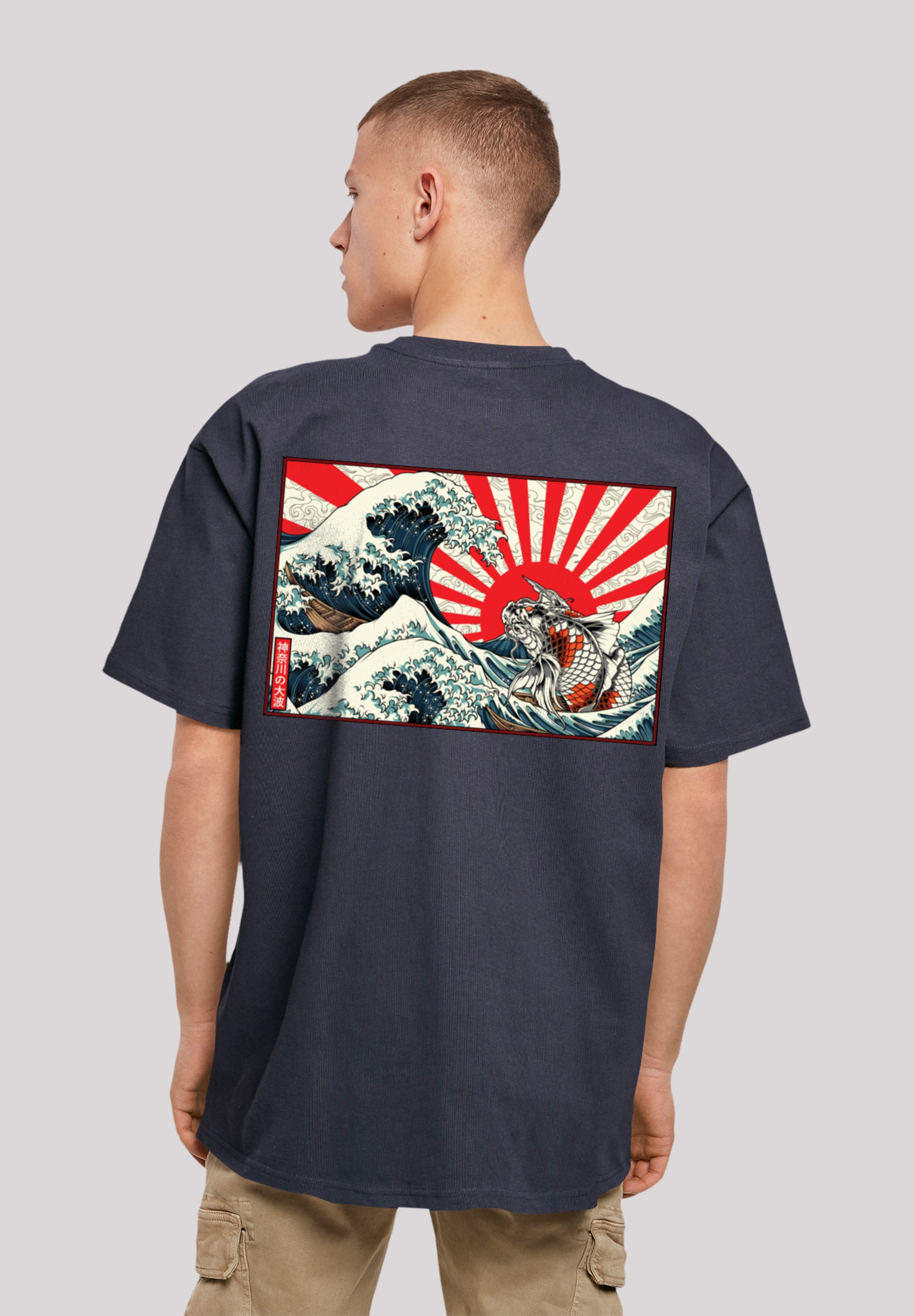 F4NT4STIC T-Shirt "Kanagawa Welle Japan", Print