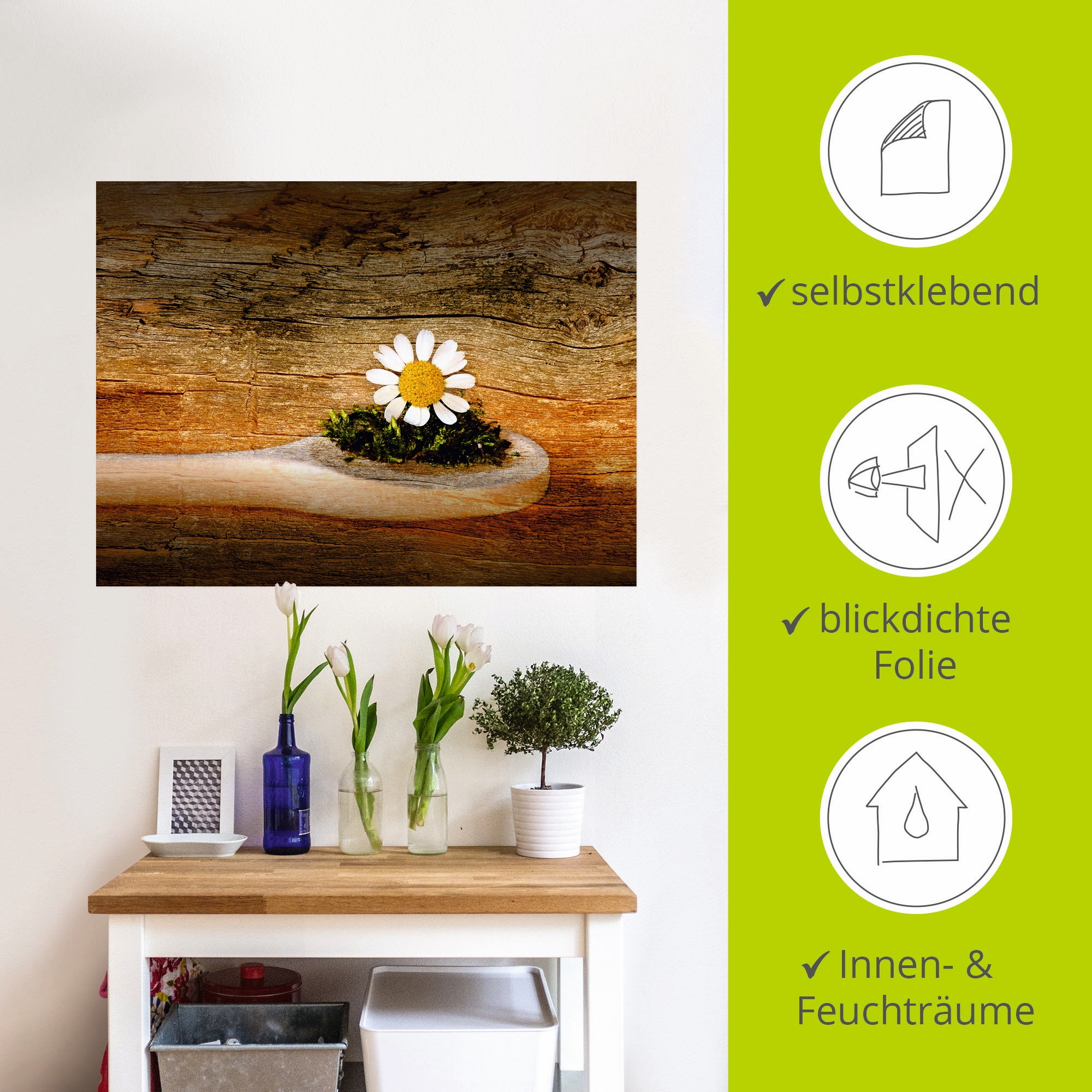 Artland Wandbild »Kamille«, Blumen, (1 St.), als Leinwandbild, Wandaufkleber in verschied. Größen
