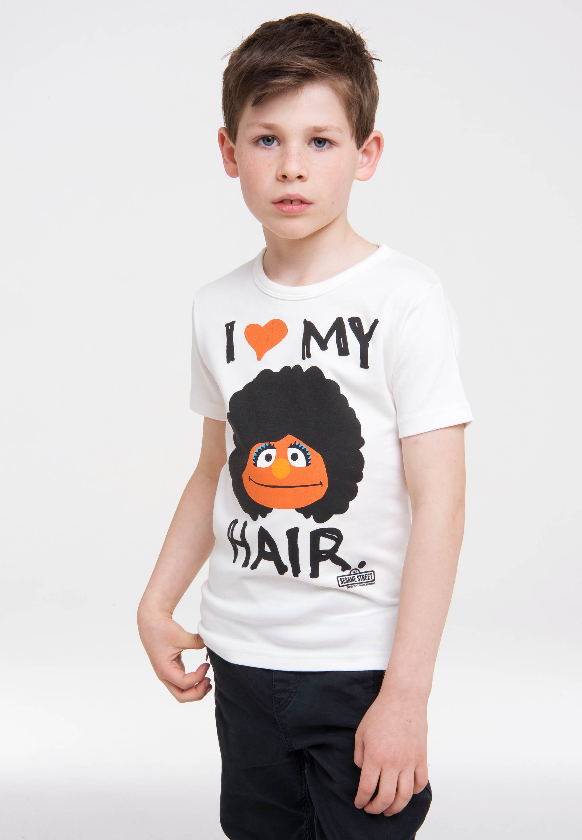 LOGOSHIRT T-Shirt »I Love My Hair«, mit tollem Frontprint