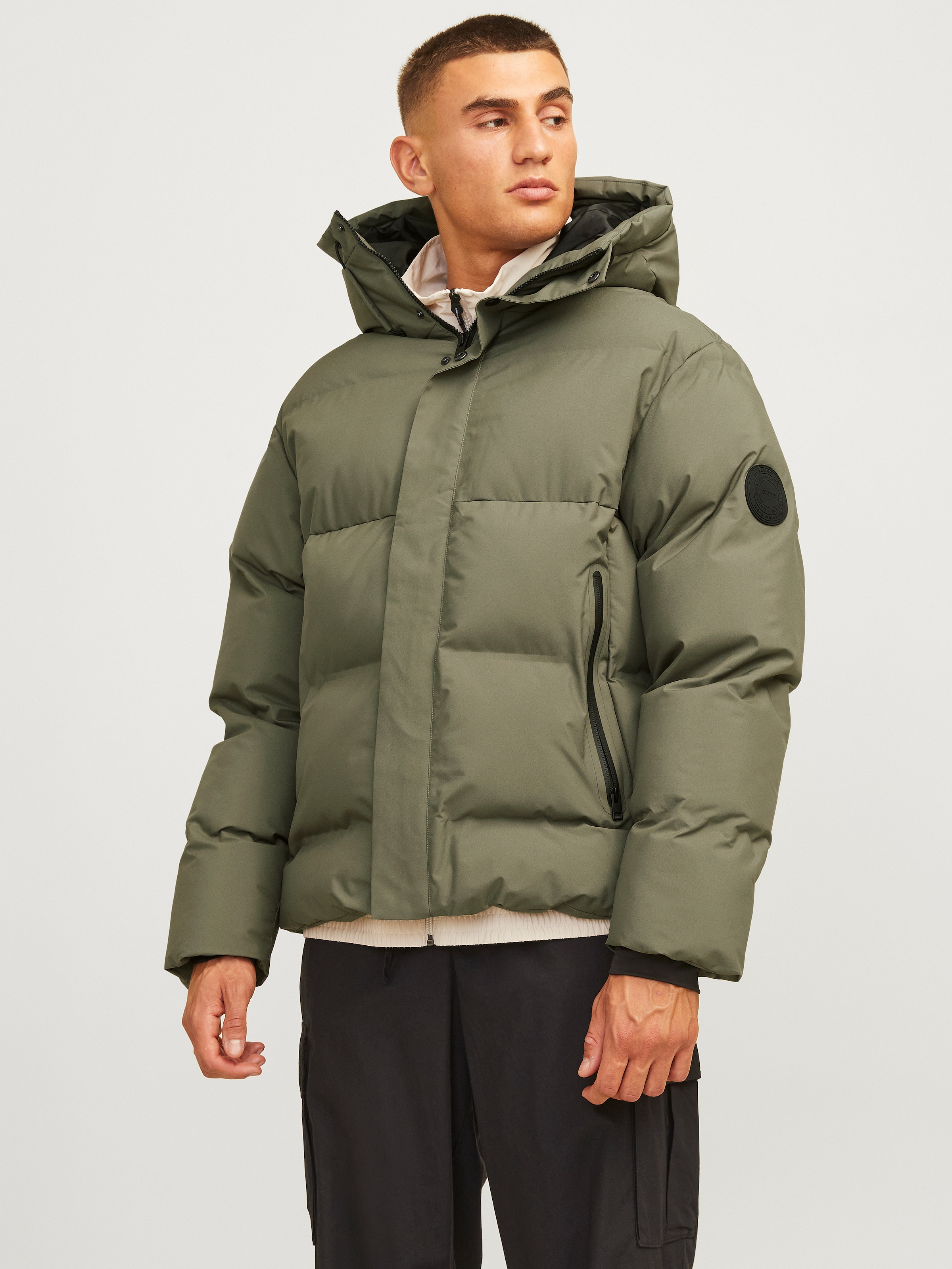 Jack & Jones Steppjacke »JCOALPHA PUFFER SN«, mit Kapuze