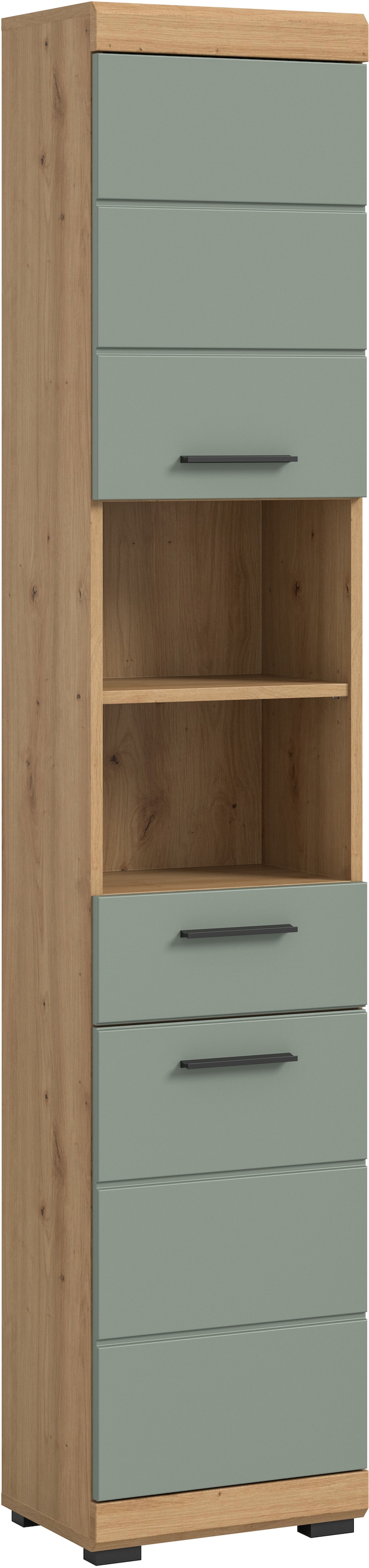 Hochschrank »Siena, Breite 37cm, 2 Tür, 1 Schubkasten, 2 offene Fächer, MDF-Front«, (1...