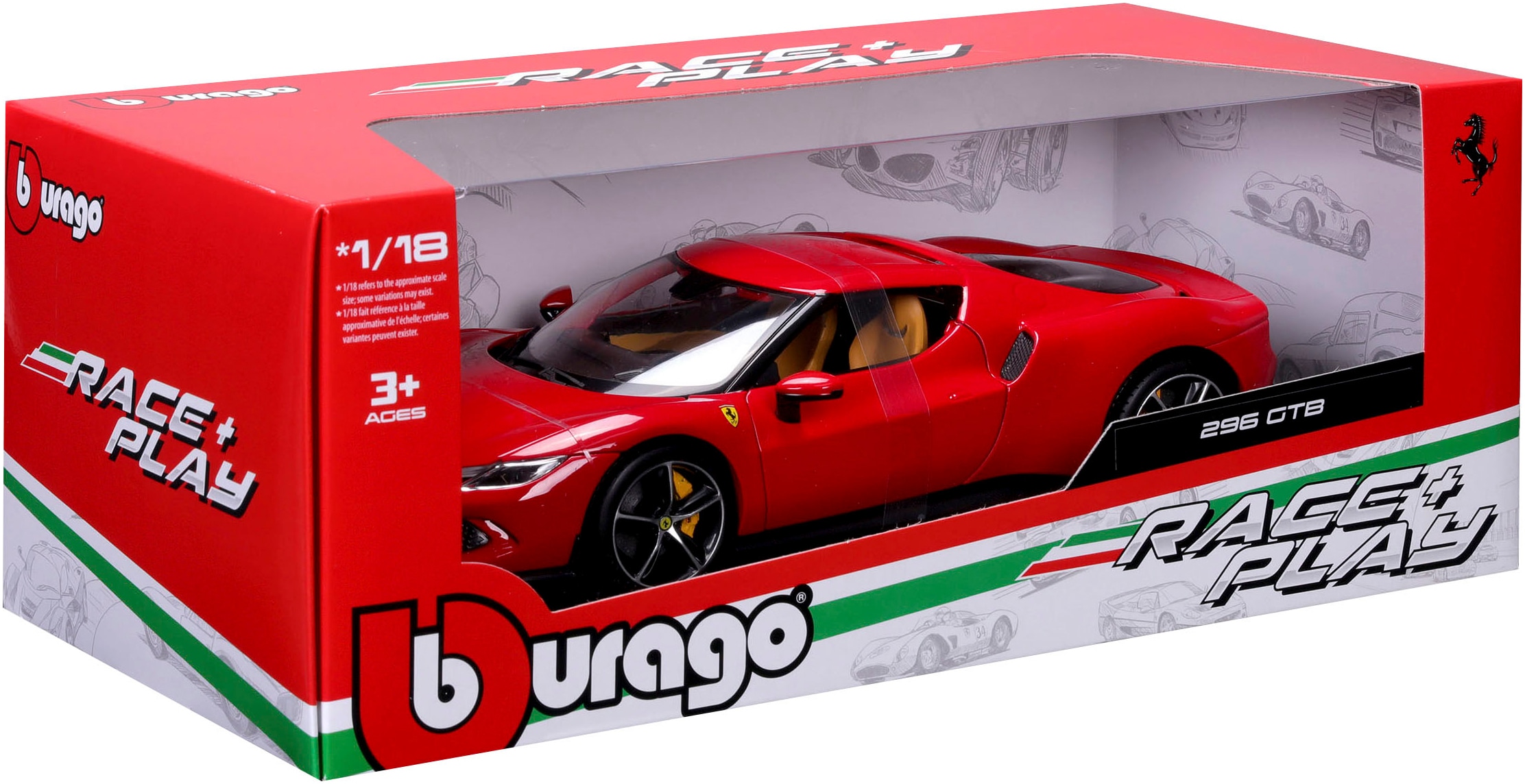 Bburago Sammlerauto »R&P Ferrari 296GTB«, 1:18