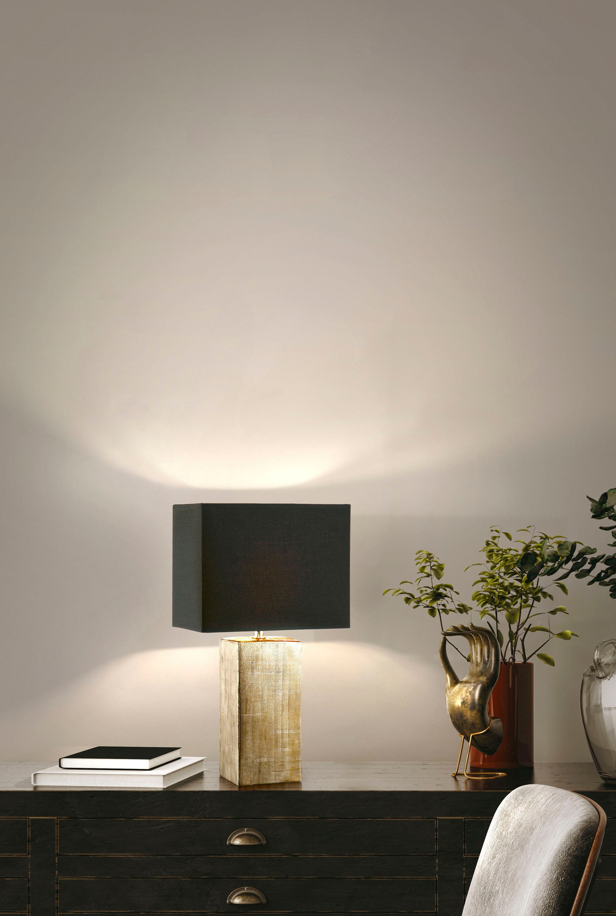 FISCHER & HONSEL Tischleuchte »Ouro«, Leuchtmittel E14 | Leuchtmittel wechselbar, extravaganten Materialkombination
