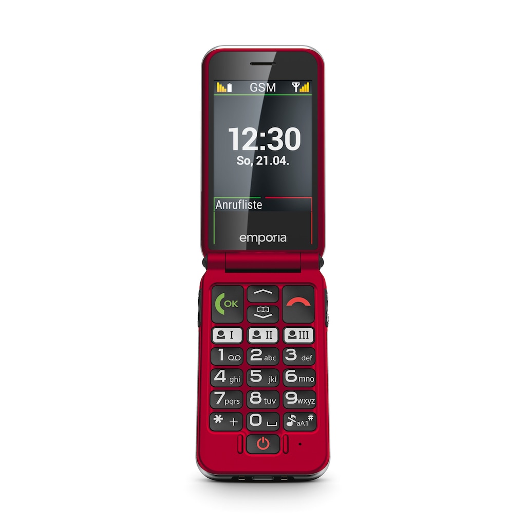 Emporia Smartphone »JOY V228-2G«, Rot, 7,1 cm/2,8 Zoll, 0,128 GB Speicherplatz