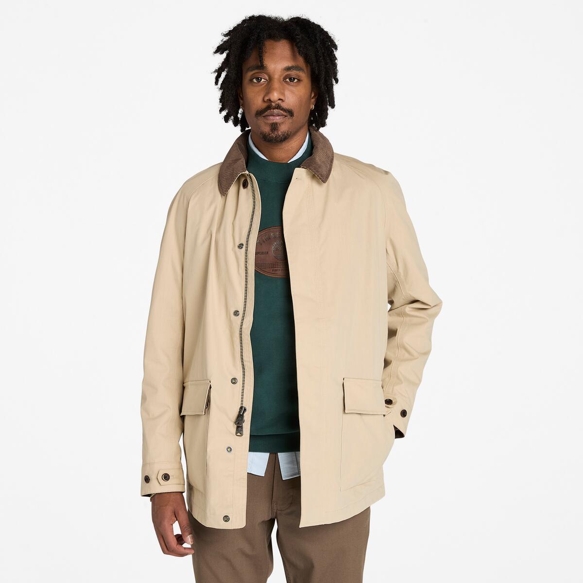 Timberland Funktionsmantel "Waterproof Cotton Barn Coat" wasserabweisendes Obermaterial, aus Baumwolle und Polyacryl