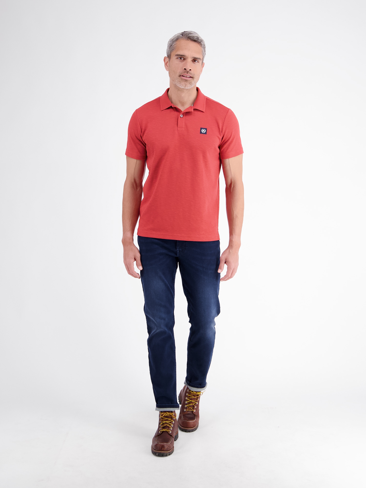 LERROS Poloshirt »Poloshirt in trendigen Farben mit Flachstrickkragen«