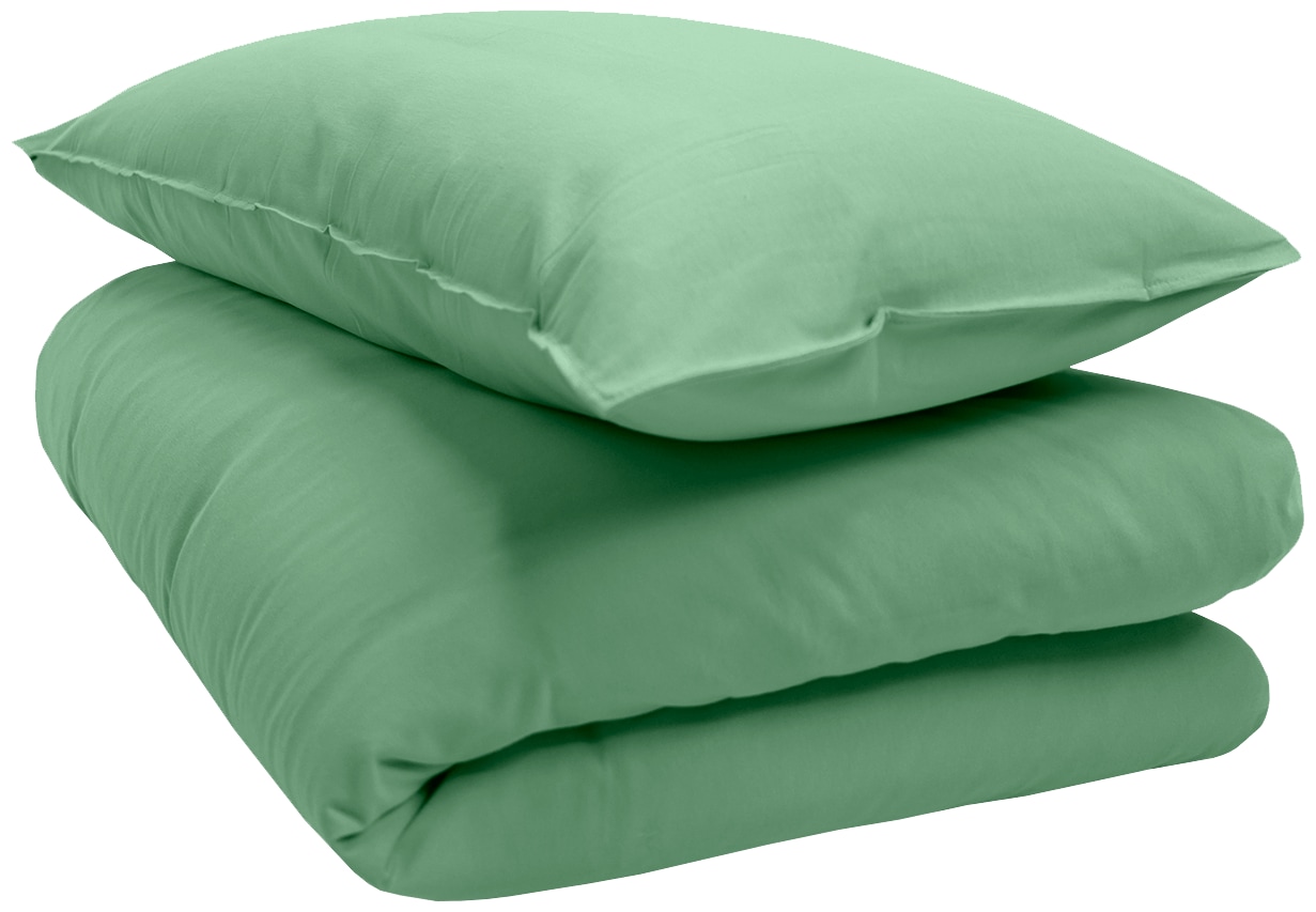 Schlafgut Bettwäsche »Premium Knitted Jersey 2teiliges Bettwäscheset« 2 Ton-in-Ton Reißverschluss, Bio-Baumwolle mit Elasthan, Uni, OEKO Tex