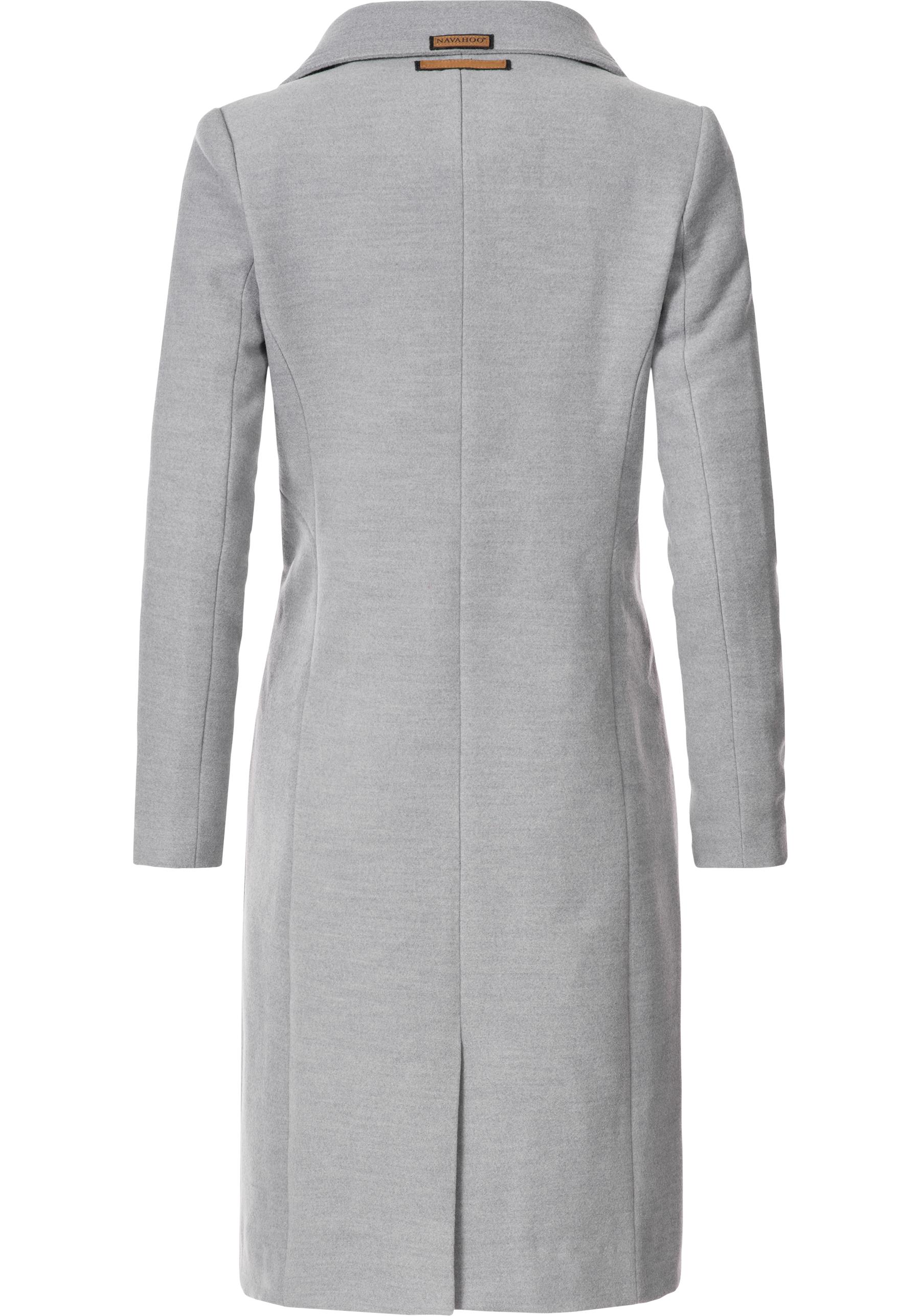 Thumbnail - Navahoo Wintermantel "Wooly", edler Damen Trenchcoat in Wollmantel-Optik