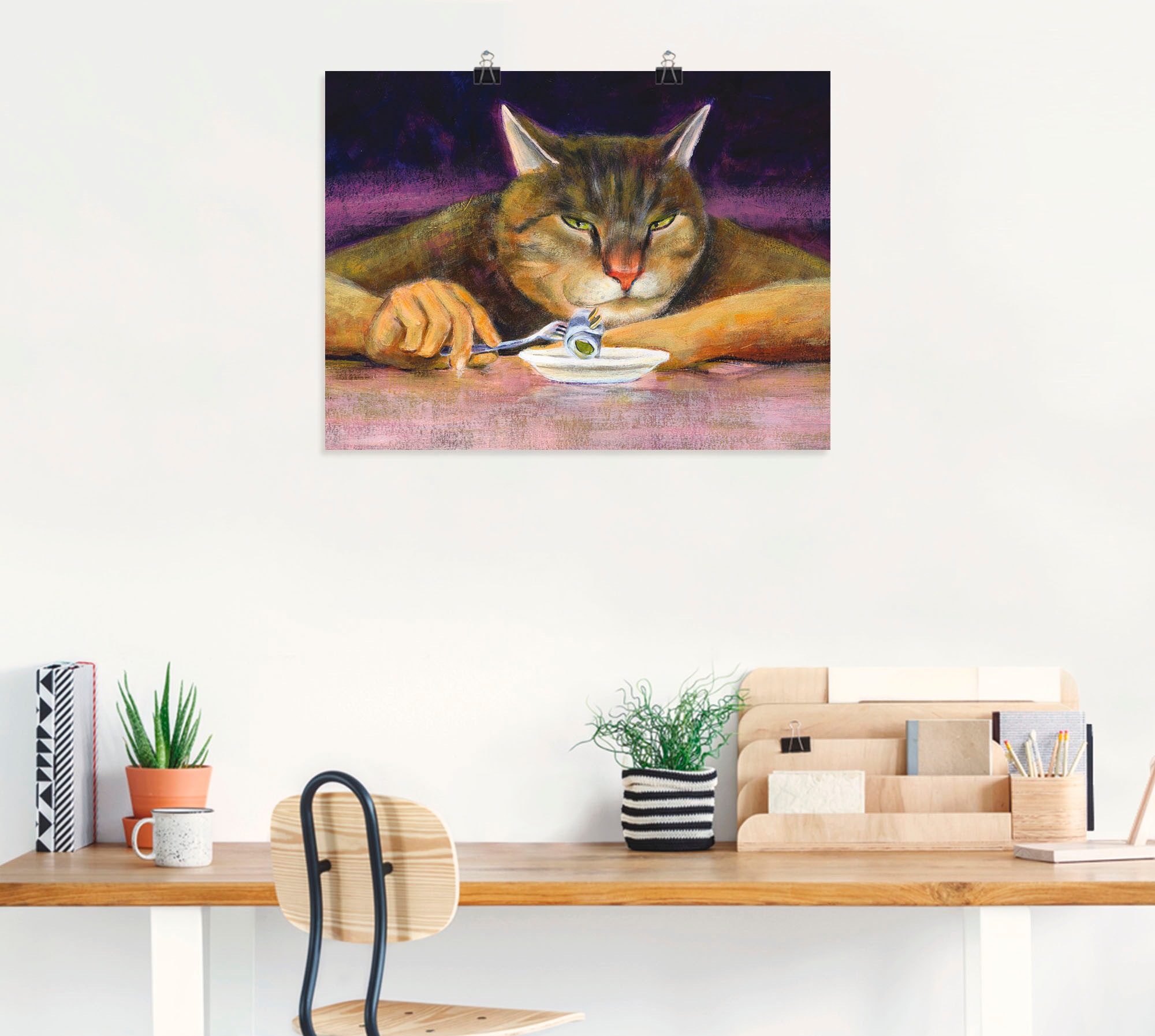 Artland Wandbild "Katzenjammer", Haustiere, (1 St.), als Leinwandbild, Post günstig online kaufen