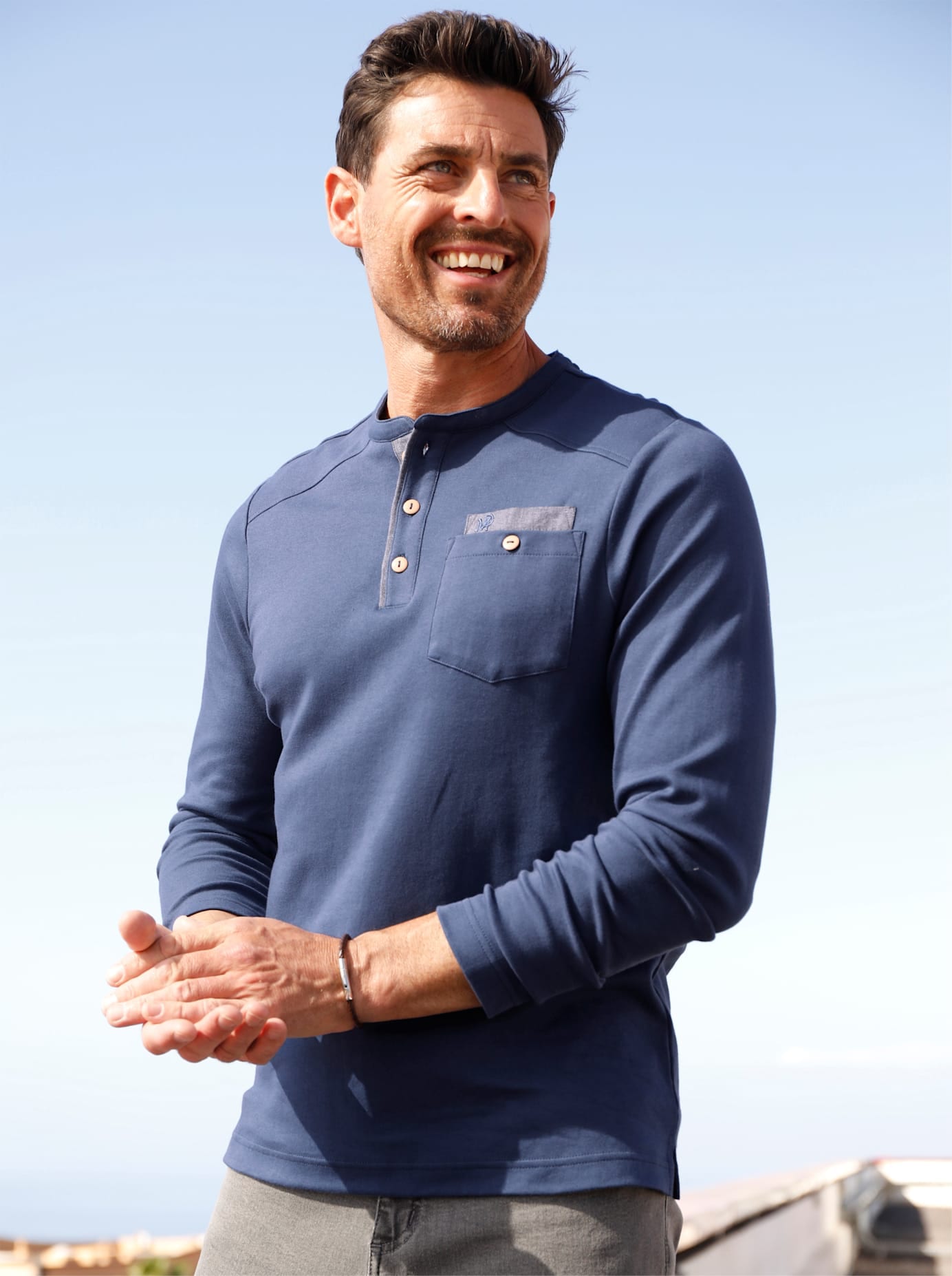 Marco Donati Langarmshirt "Langarm-Shirt" 1 Stk. tlg. günstig online kaufen
