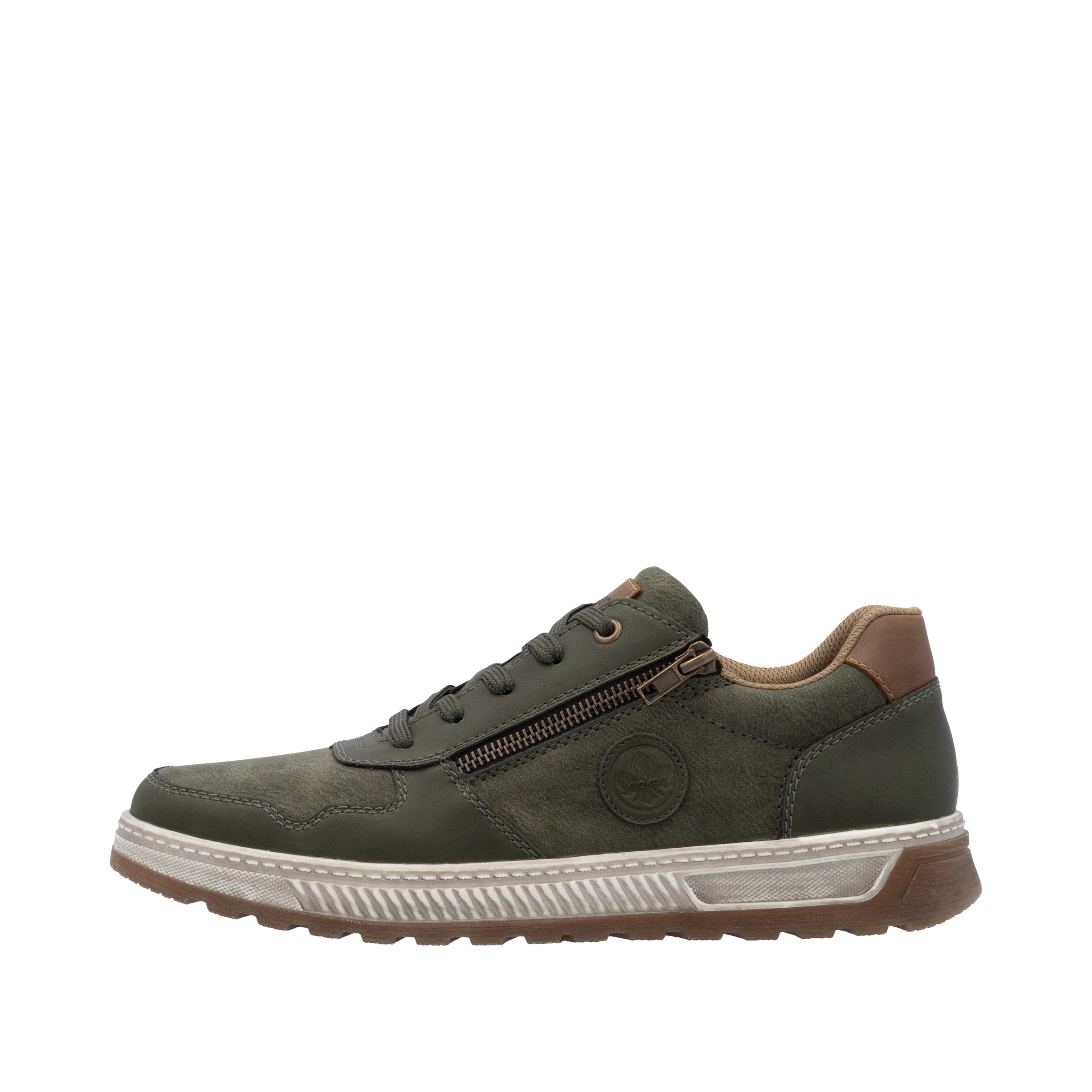 Rieker Sneaker, Freizeitschuh, Halbschuh, Schnürschuh mit Kontrastbesatz