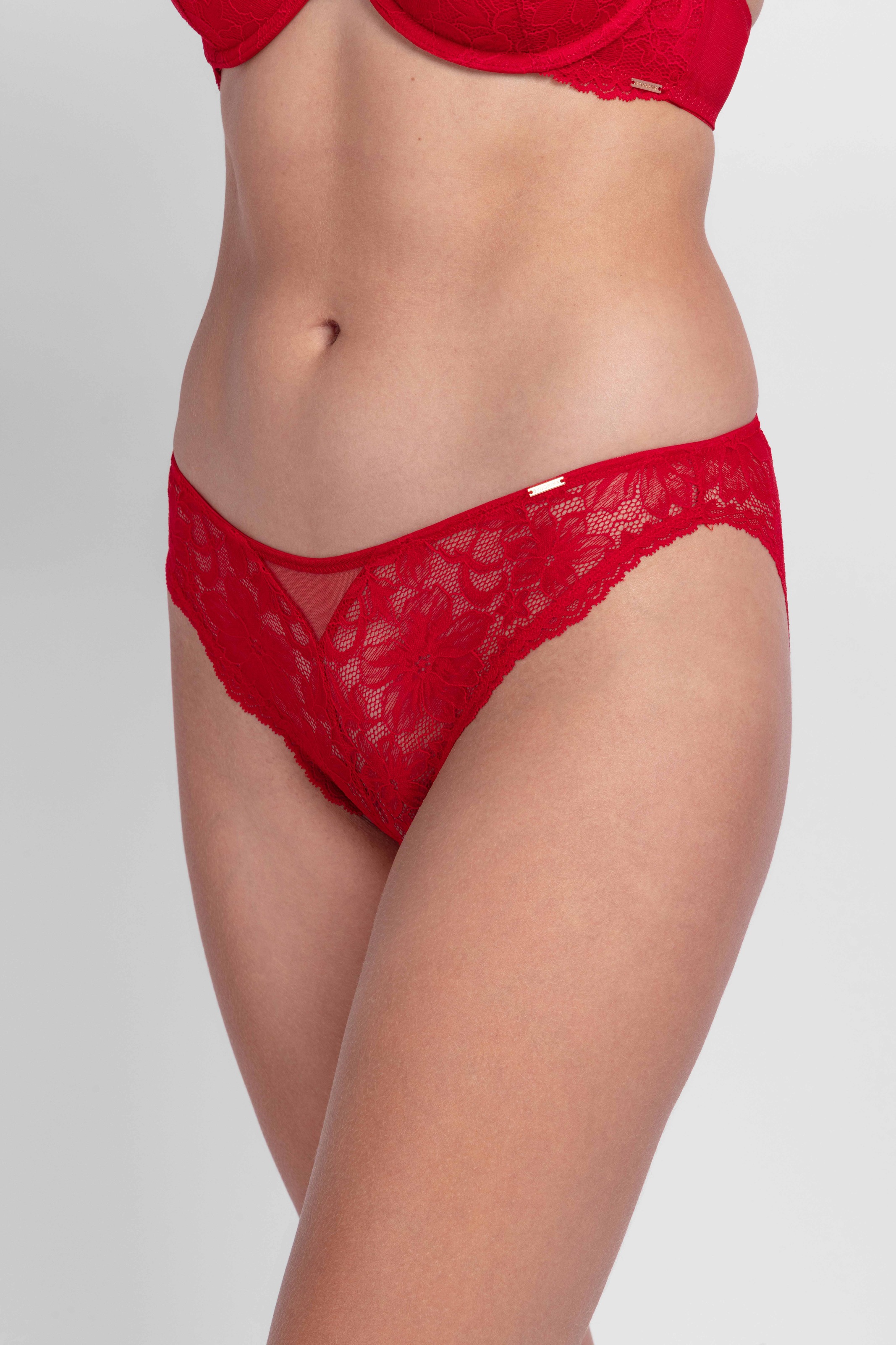 Thumbnail - Dorina Slip "Jemma BRIEF" 2er Pack, florale Spitze, Mesh, elastisch, feminin