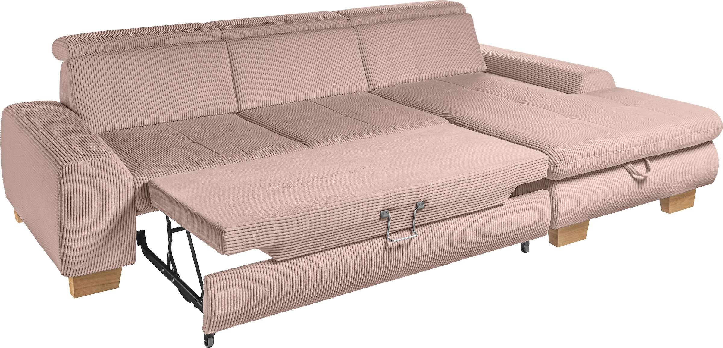 set one by Musterring Ecksofa »SO 3400«, mit Canape und verschiedenen Funktionen, Kaltschaum, B307 x T195 cm