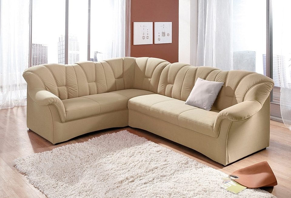 DOMO collection Ecksofa »Papenburg B/T/H: 242/190/84 cm L-Form«, wahlweise mit Bettfunktion, Langer Schenkel links oder rechts