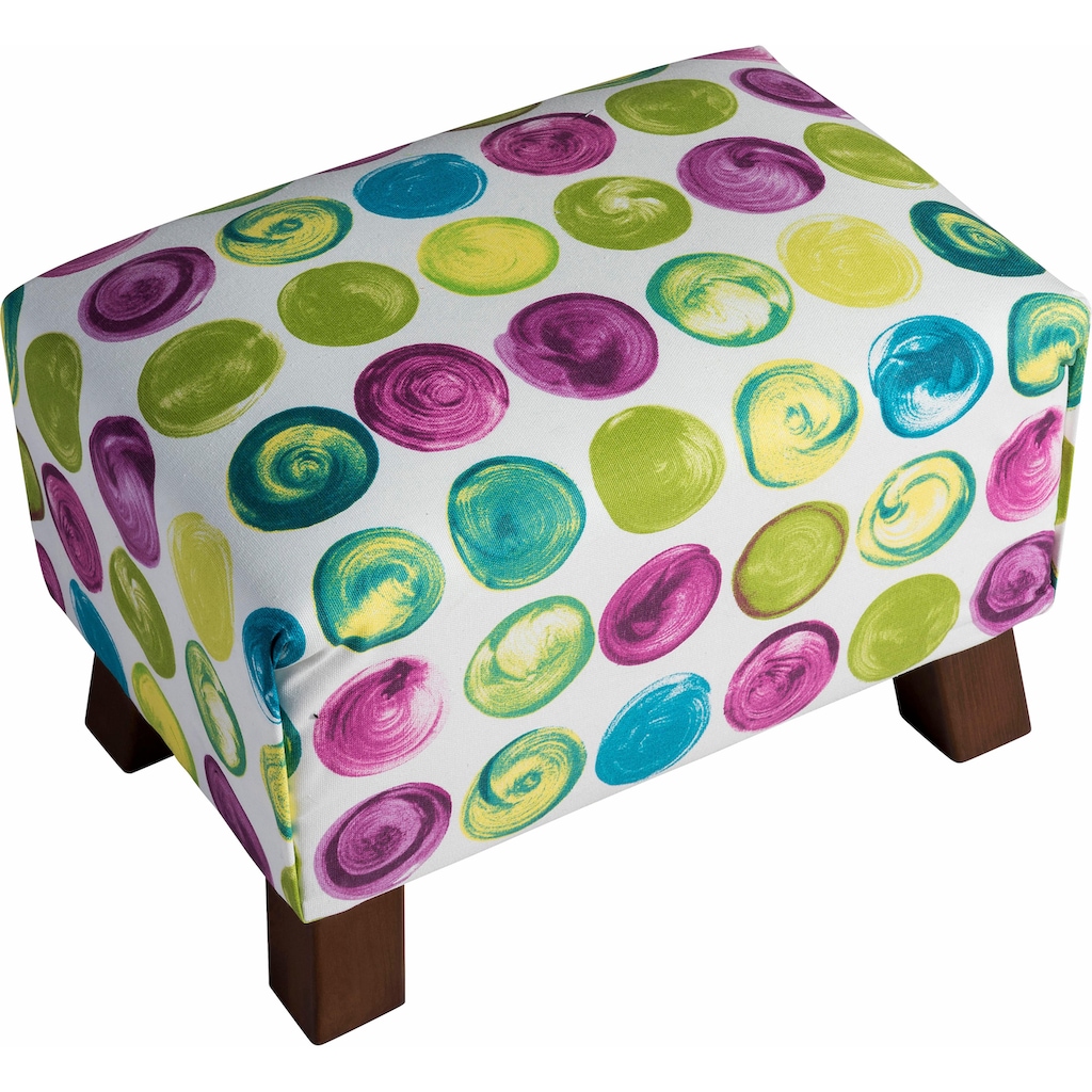 Max Winzer® Fußhocker »Footstool«, Minihocker Breite 40 cm, mit bunten Punkten