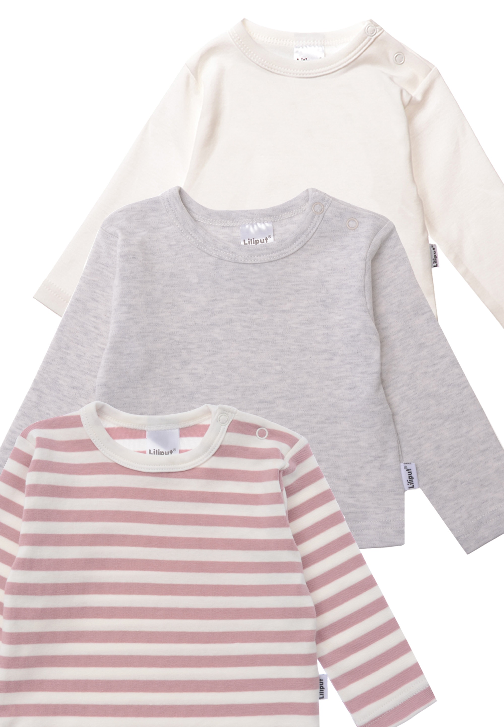 Liliput Langarmshirt, mit praktischen Druckknöpfen im 3er-Pack
