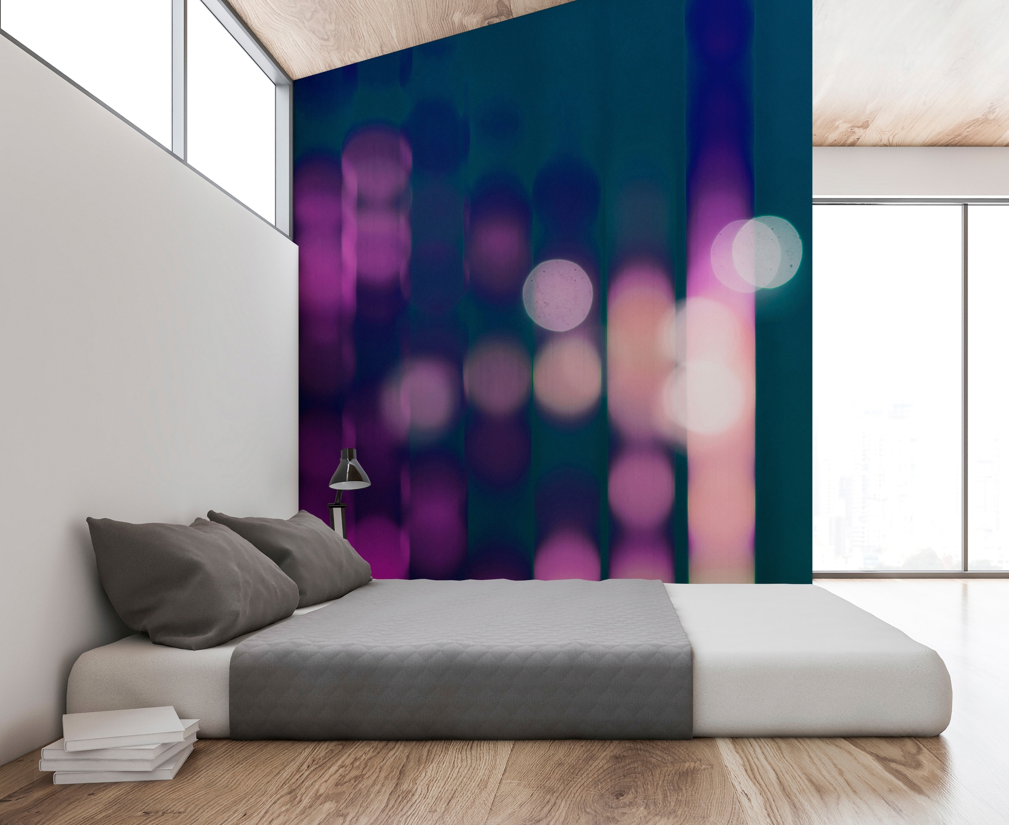 living walls Fototapete »Walls by Patel Big City Lights 3«, Vlies, Wand, Schräge