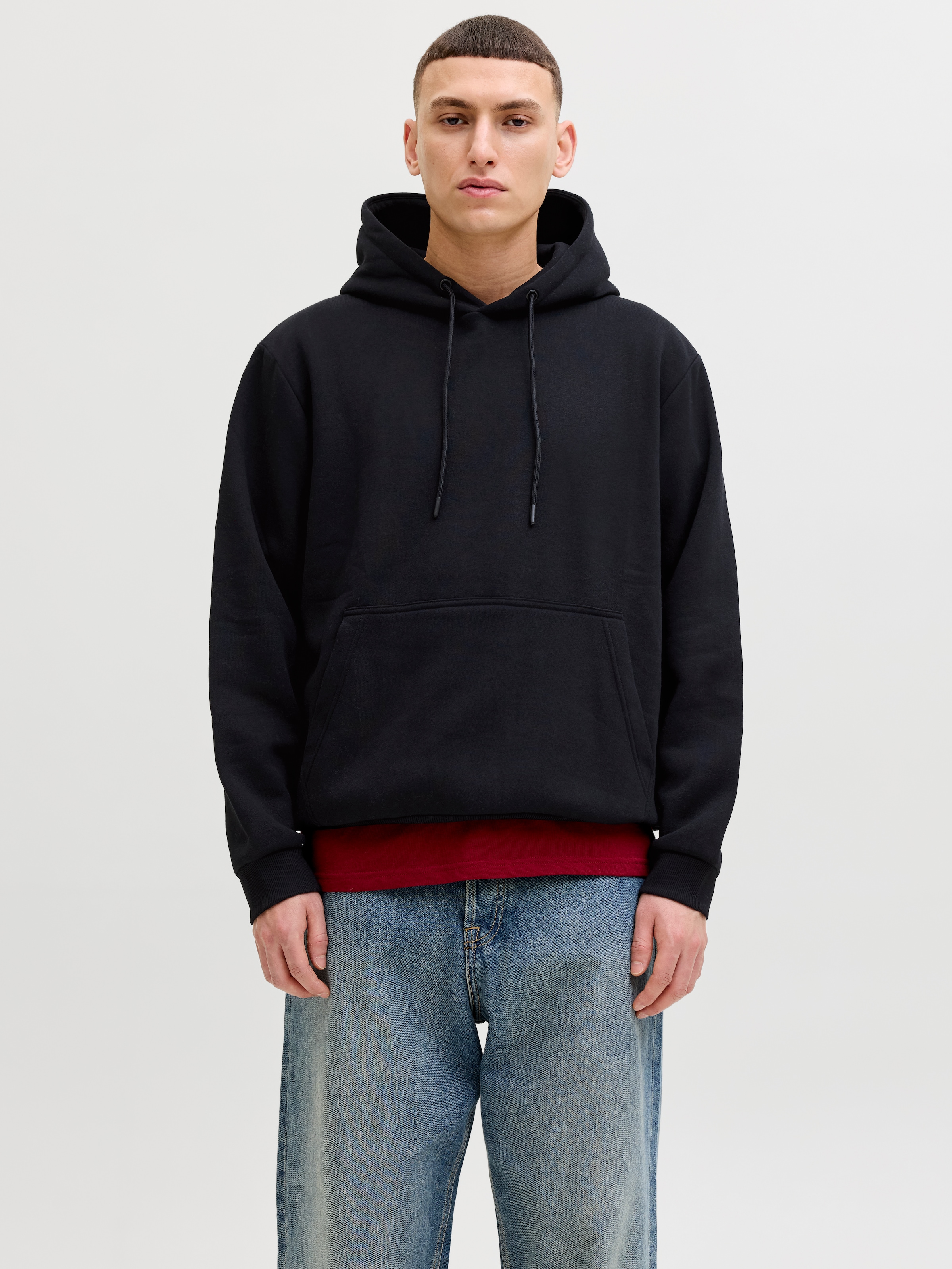 Jack & Jones Kapuzensweatshirt »JJEBRADLEY SWEAT HOOD 2PK MP«, 2 Materialmix, relaxed fit
