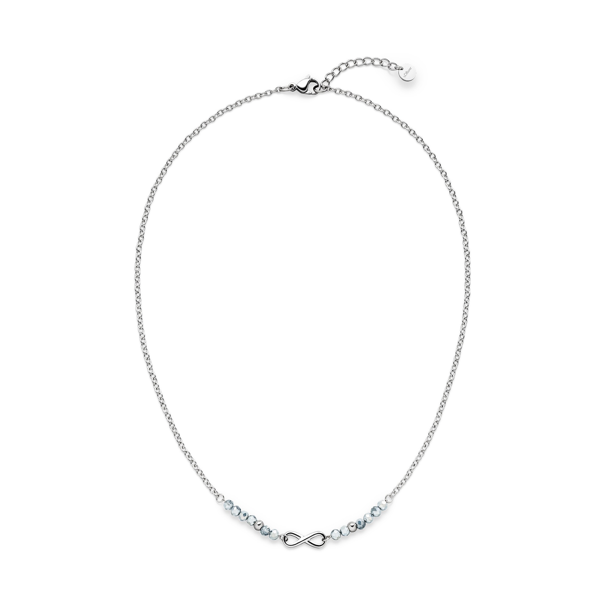 s.Oliver Kette mit Anhänger »Infinity Beads, Unendlichkeitsschleife« mit Kristallstein (synth.)