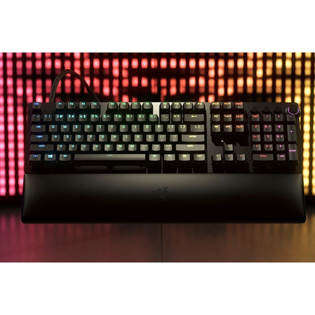 RAZER Gaming-Tastatur »Huntsman V2 Analog - DE«, (Multimedia-Tasten-Handgelenkauflage-Ziffernblock-USB-Anschluss)