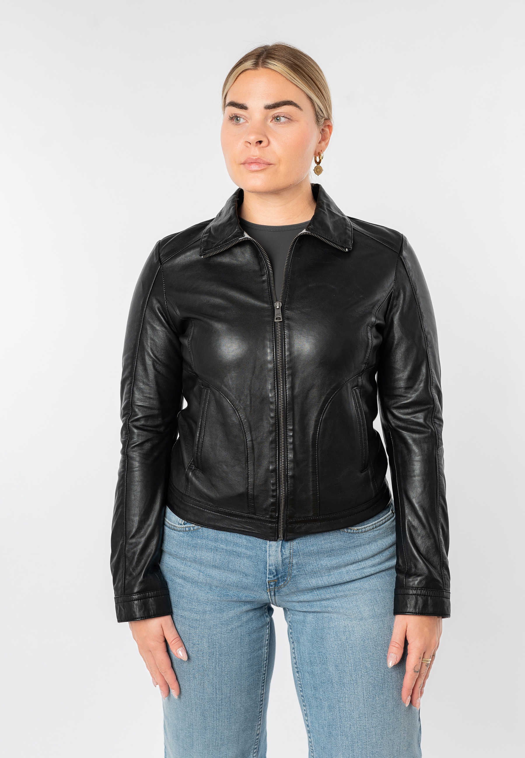 Mauritius Lederjacke "MWKaroh" mit Umlegekragen günstig online kaufen