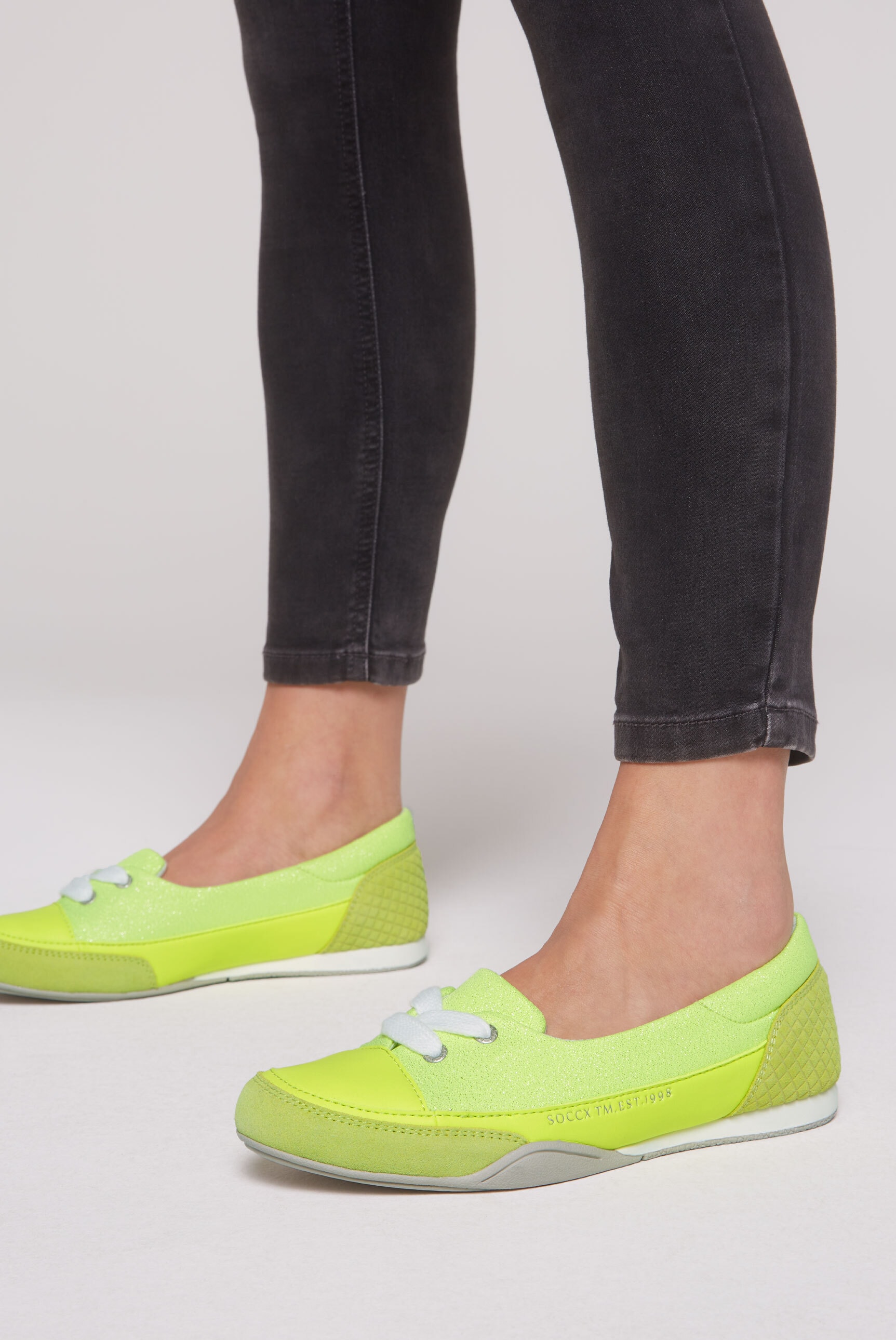 SOCCX Ballerina  mit gepolsterter Textildecksohle