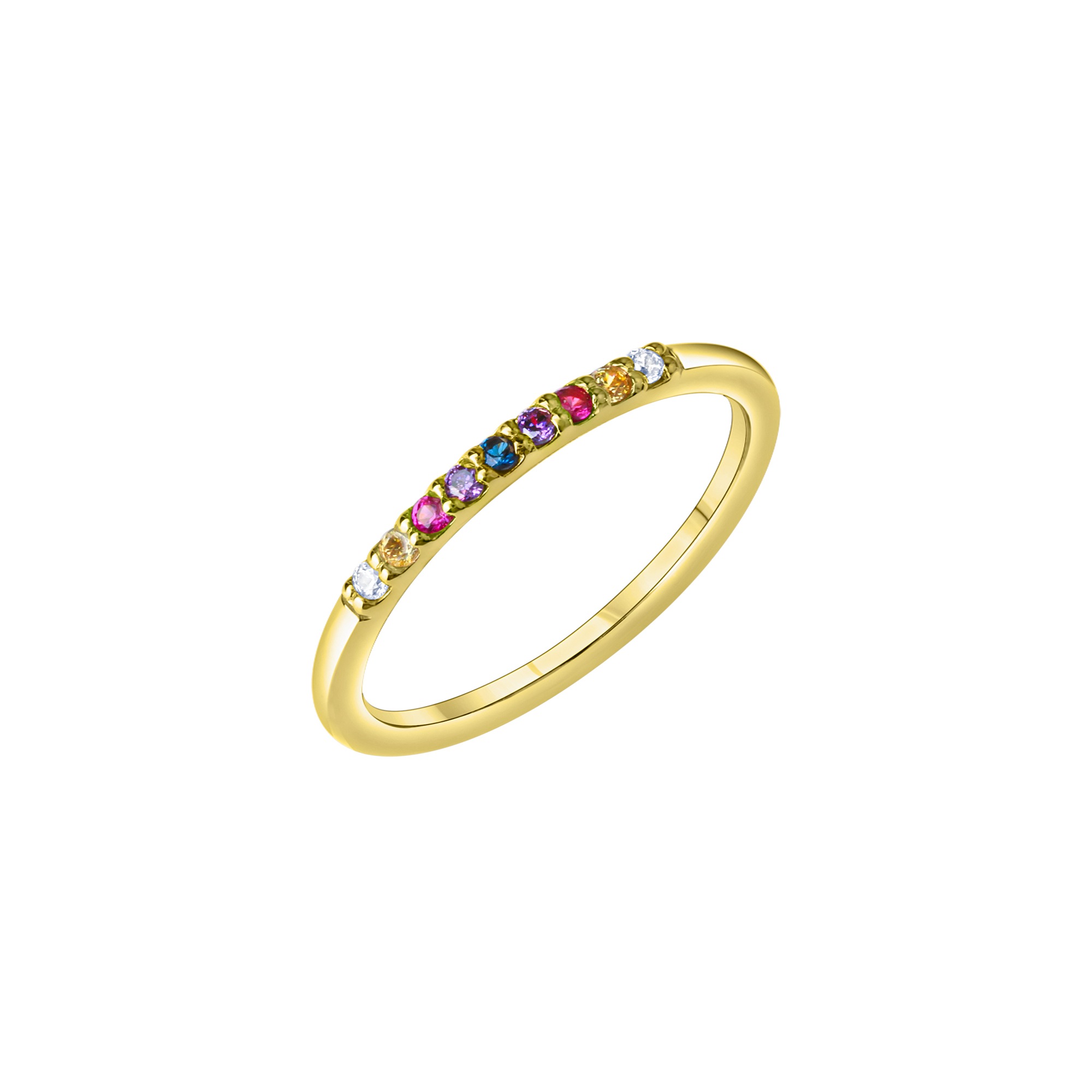 Fingerring VIVANCE "925-Sterling Silber vergoldet Zirkonia" Gr. 62, weiß, neutral, Fingerringe, Damen, 062 (19,7), Silber 925 (Sterlingsilber), Fingerring