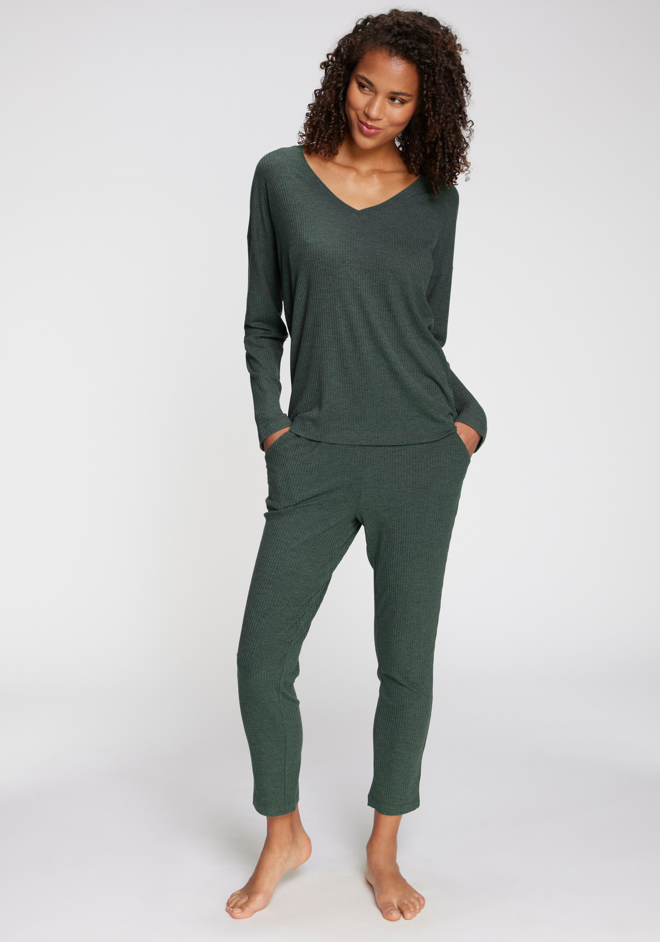 Thumbnail - s.Oliver Pyjamahose aus weicher Rippqualität