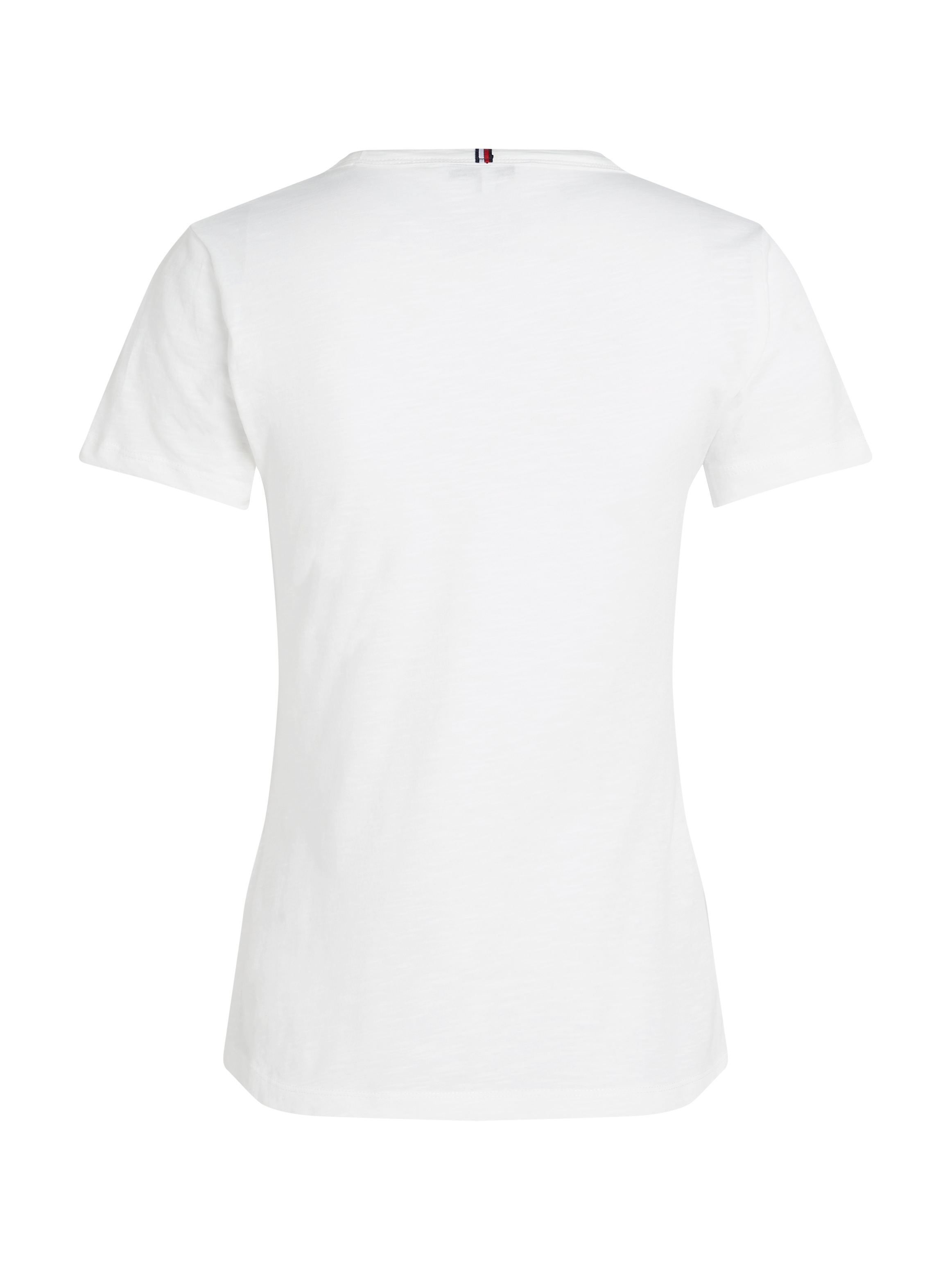 Tommy Hilfiger Rundhalsshirt »1985 SLIM SLUB C-NK SS«, mit Logostickerei