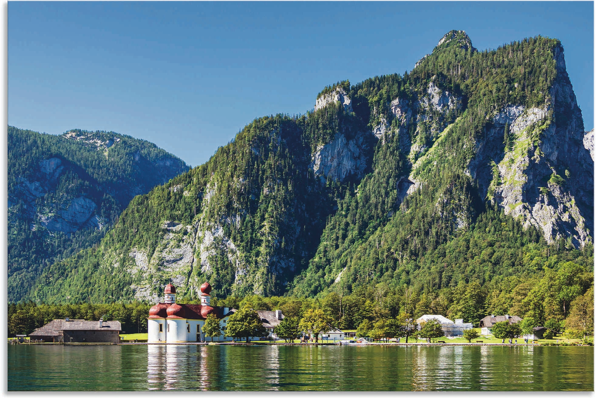 Artland Wandbild "Blick auf den Königssee" Berge & Alpenbilder 1 Stk. tlg. als Alubild, Leinwandbild in verschied. Größen