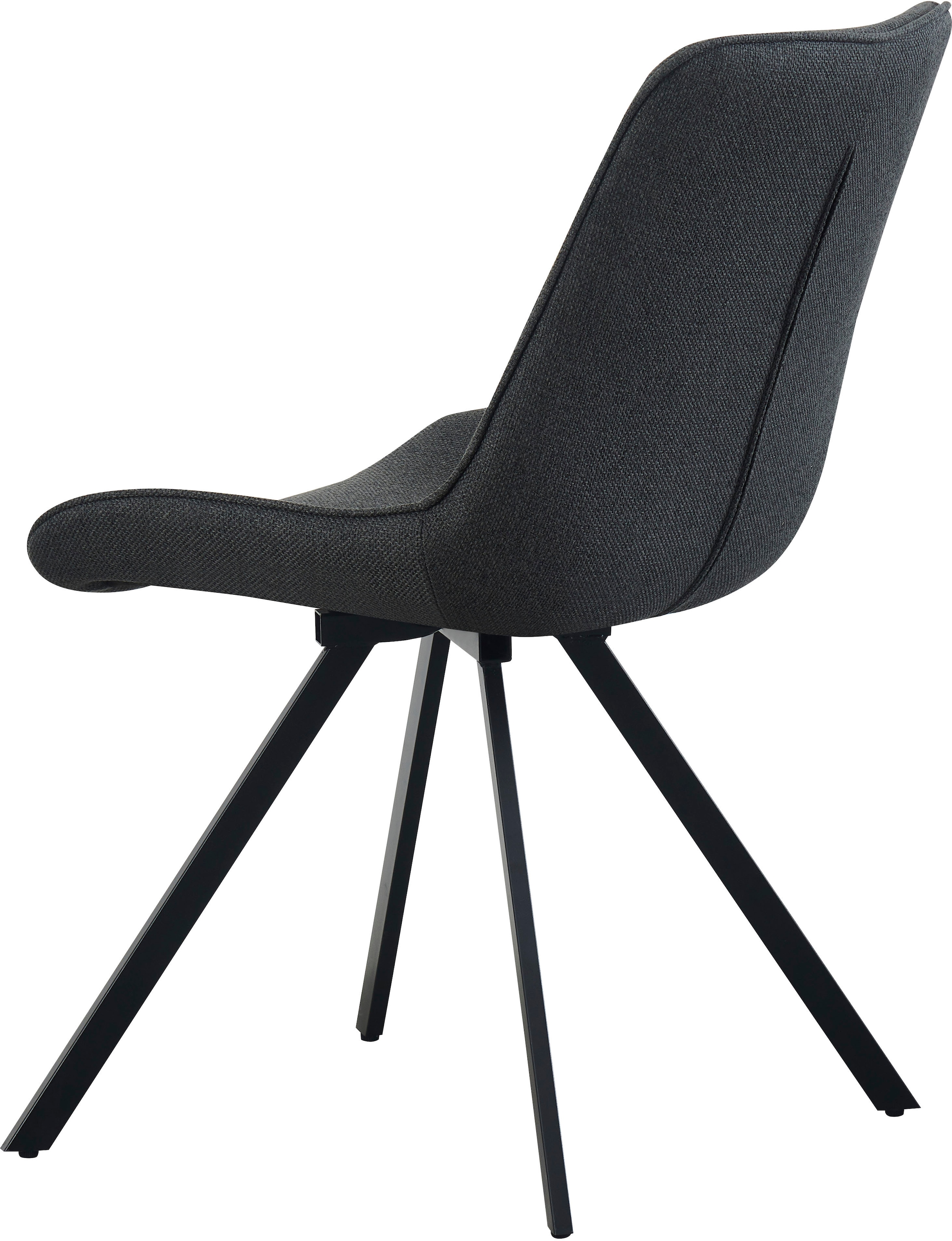 Home affaire Drehstuhl »INUVIK, 2er Set, mit Metallgestell in matt schwarz« (Set) 2 Stk.in verschiedenen Farben, Belsatbarkeit pro Stuhl 120 kg