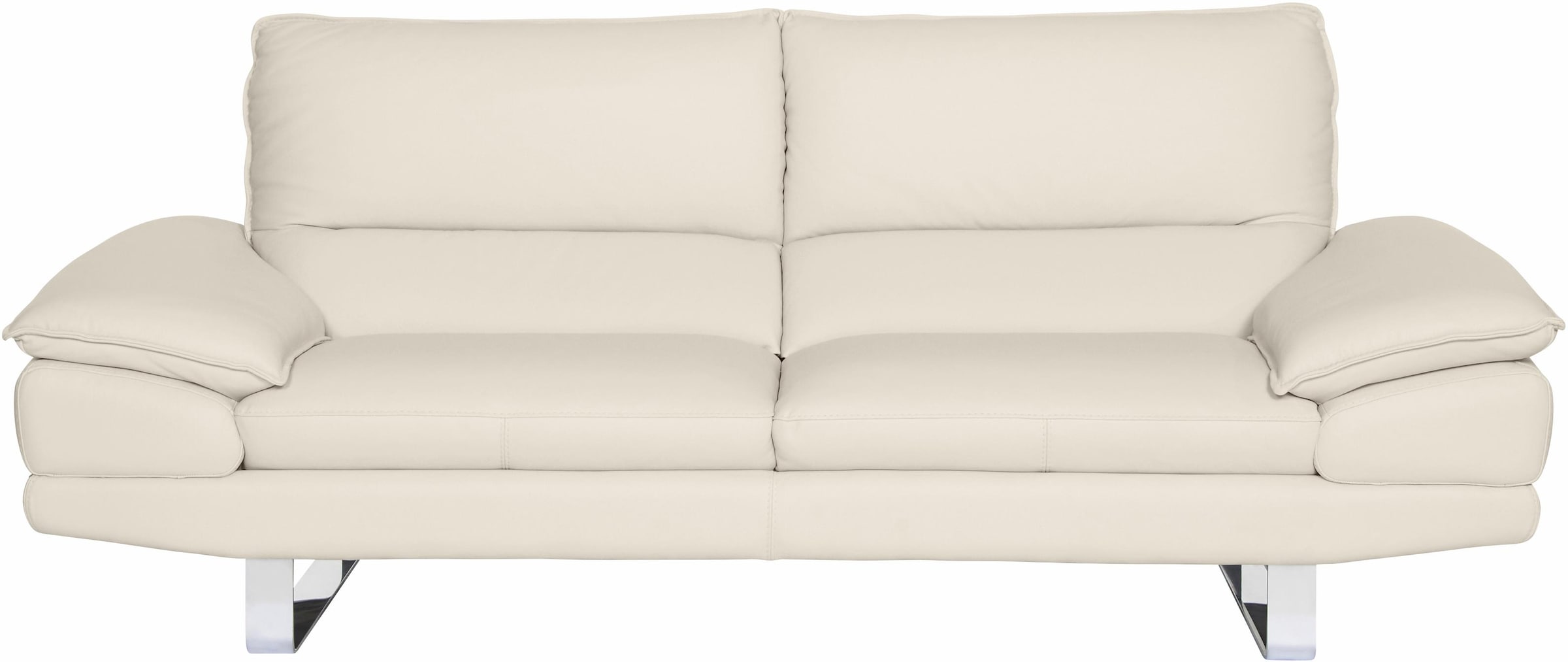 CALIA ITALIA 3-Sitzer »Dave, Sitzkomfort der Extraklasse, tolle Details«, Designsofa auf Kufenfuß, in zwei Lederqualitäten