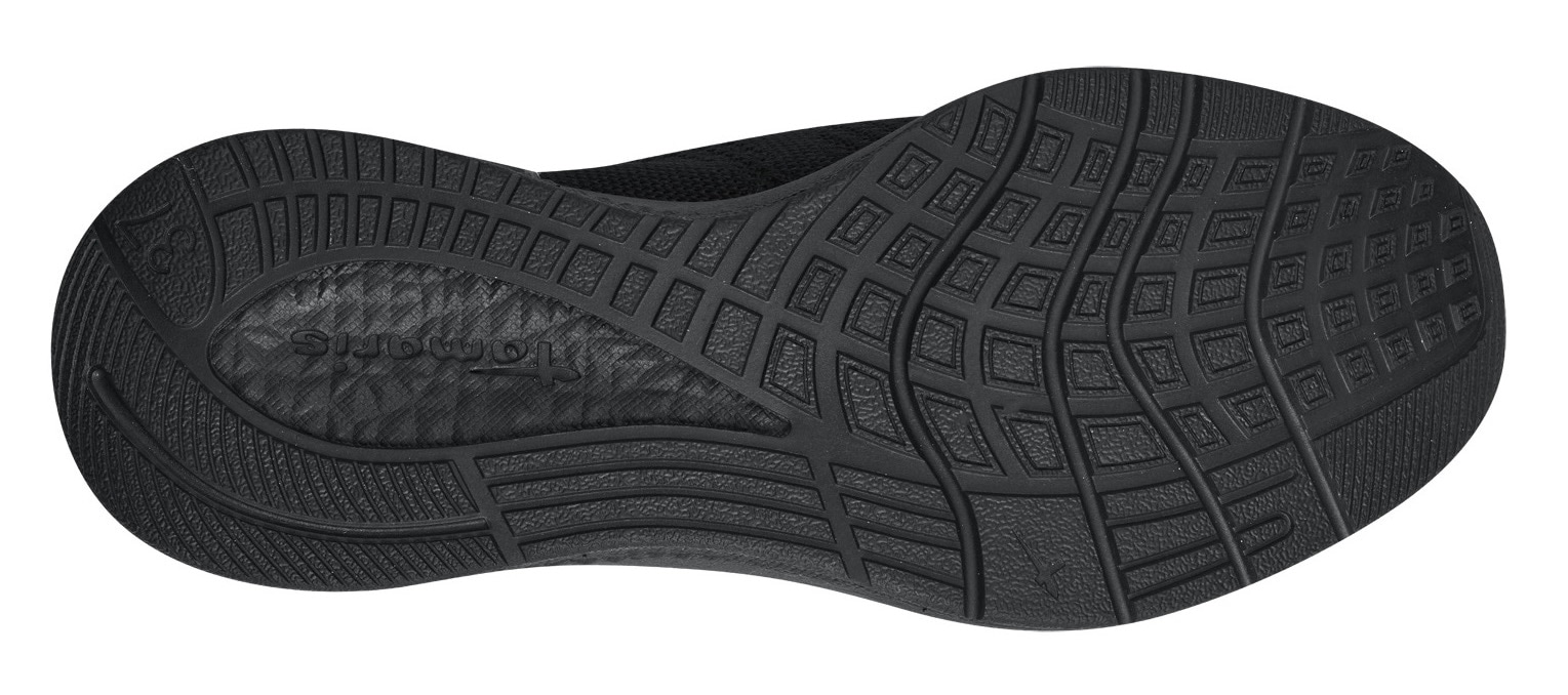 Tamaris Slip-On Sneaker, Freizeitschuh, Halbschuh, Schnürschuh mit aufgesetzer Zierschnürung