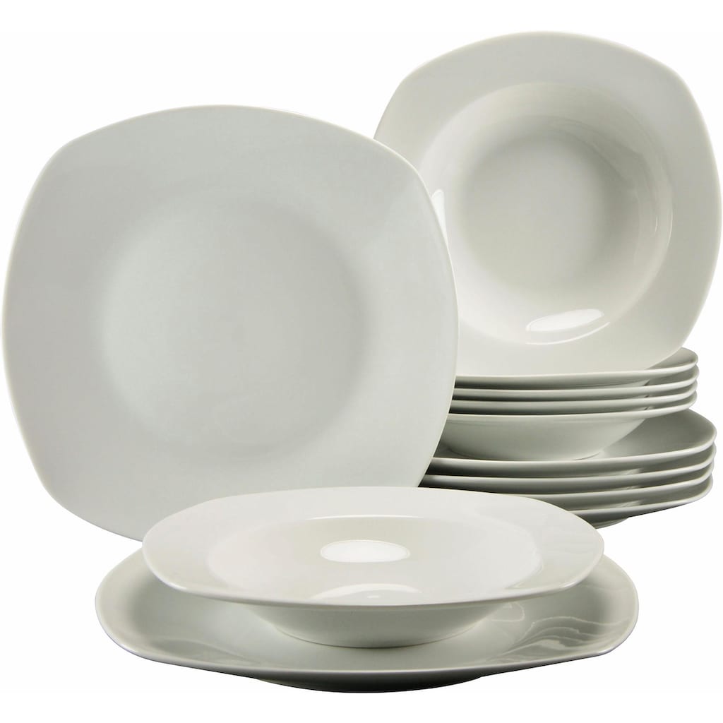 CreaTable Tafelservice »Geschirr-Set Amelie«, (Set, 12 tlg., Teller Set für 6 Personen)