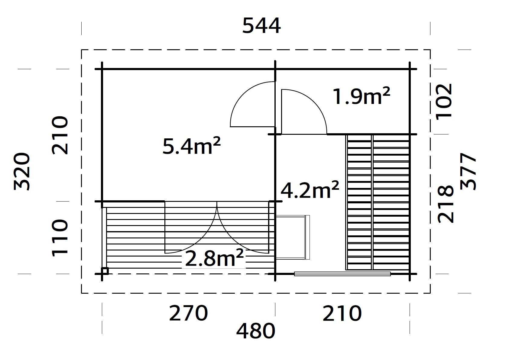 Palmako Sauna »Sanna 11,5 m²«