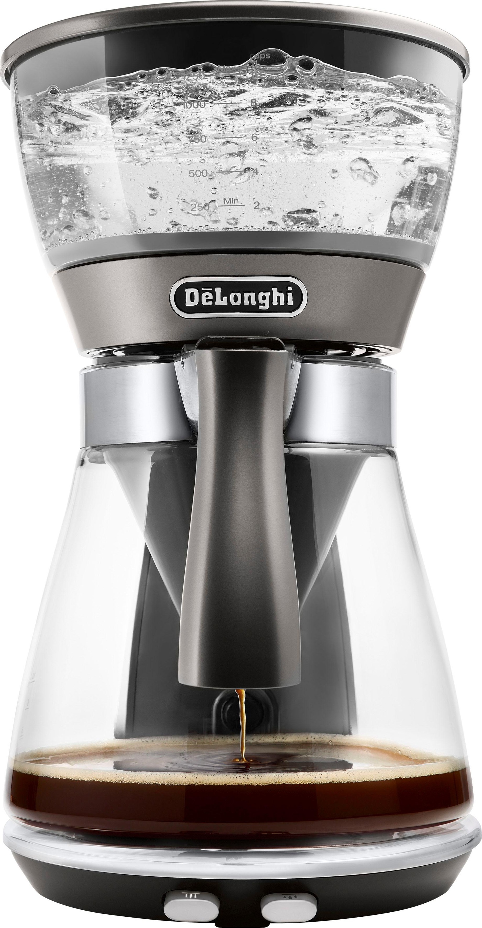 DeLonghi Filterkaffeemaschine "Clessidra ICM 17210", 1,25 l Kaffeekanne, Papierfilter, nach zertifiziertem ECBE Standard