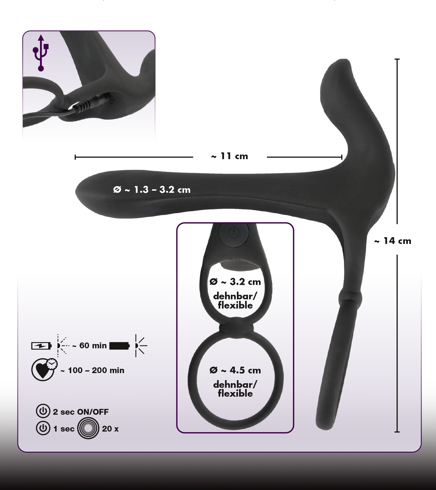 BLACK VELVETS Vibrator »Paarvibrator Couple's Vibrator«