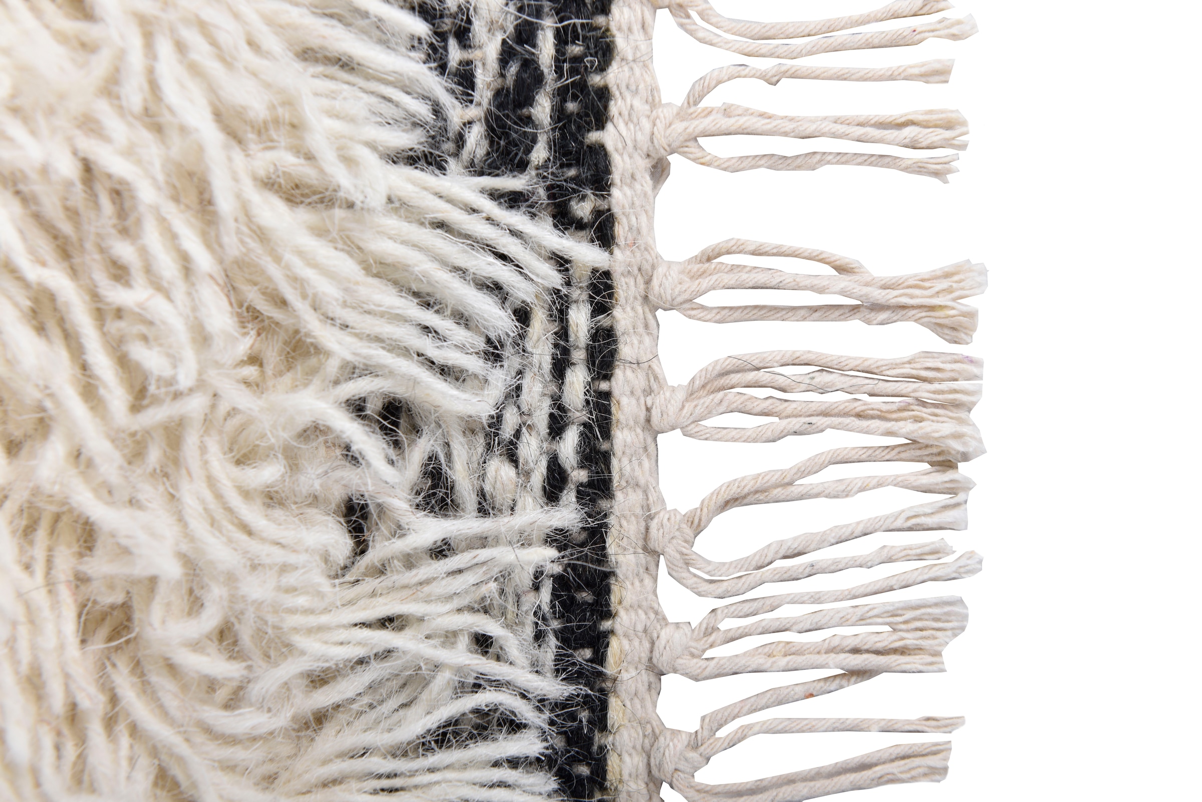 THEKO Wollteppich »Mora - 14019«, rechteckig, Handweb Teppich, reine Wolle, handgewebt, Rauten Design, mit Fransen