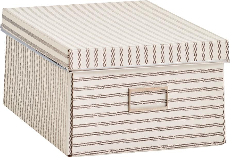 Zeller Present Aufbewahrungsbox »Stripes« Pappe beige...