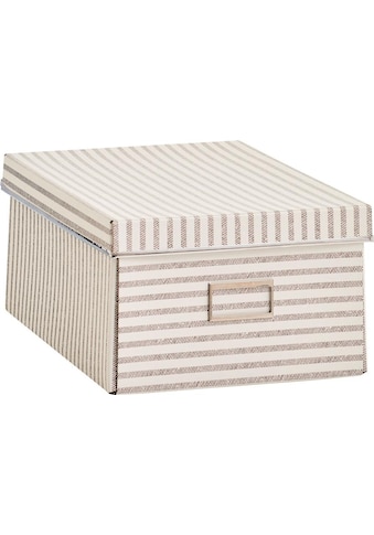 Zeller Present Aufbewahrungsbox »Stripes« Pappe beige...